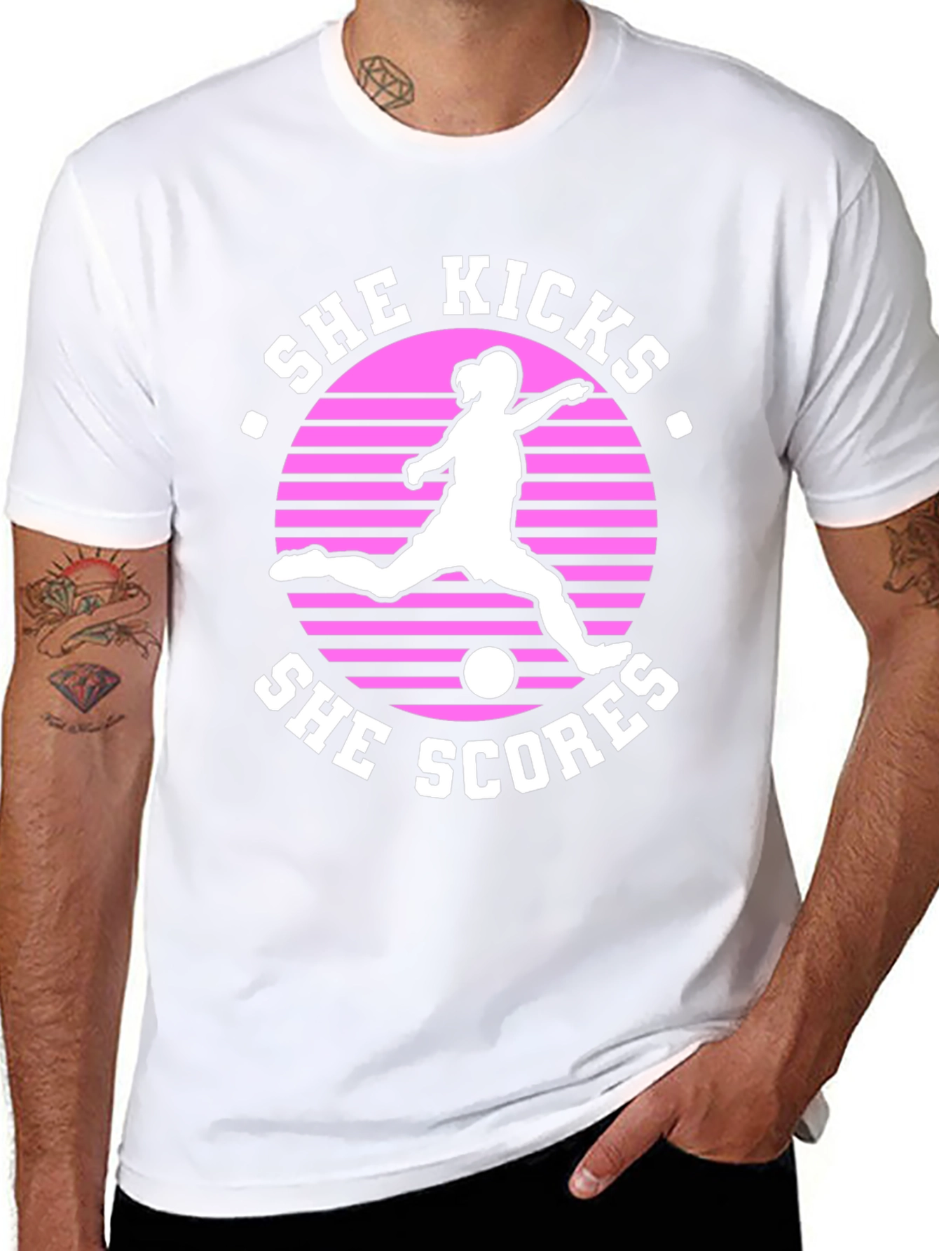 She Kicks She Scores T-Shirt