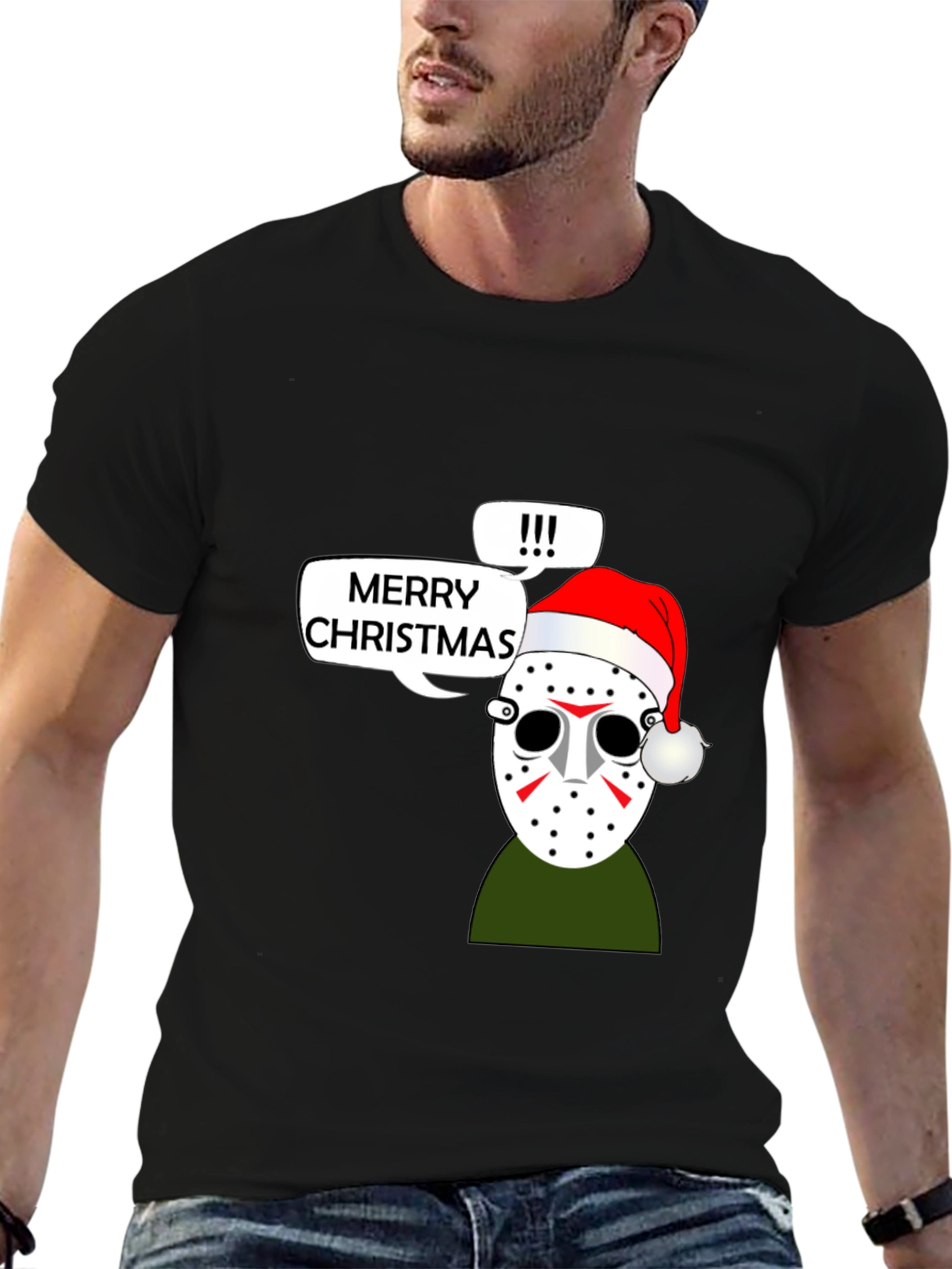Merry Christmas Jason Mask Holiday T-Shirt