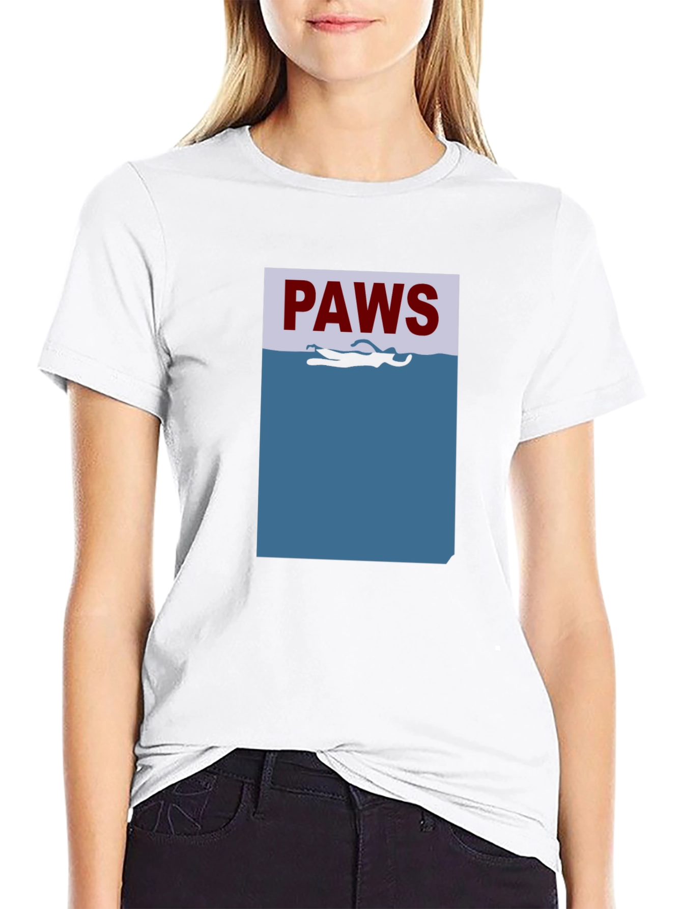 PAWS Jaws Inspired T-Shirt - Novelty Tee