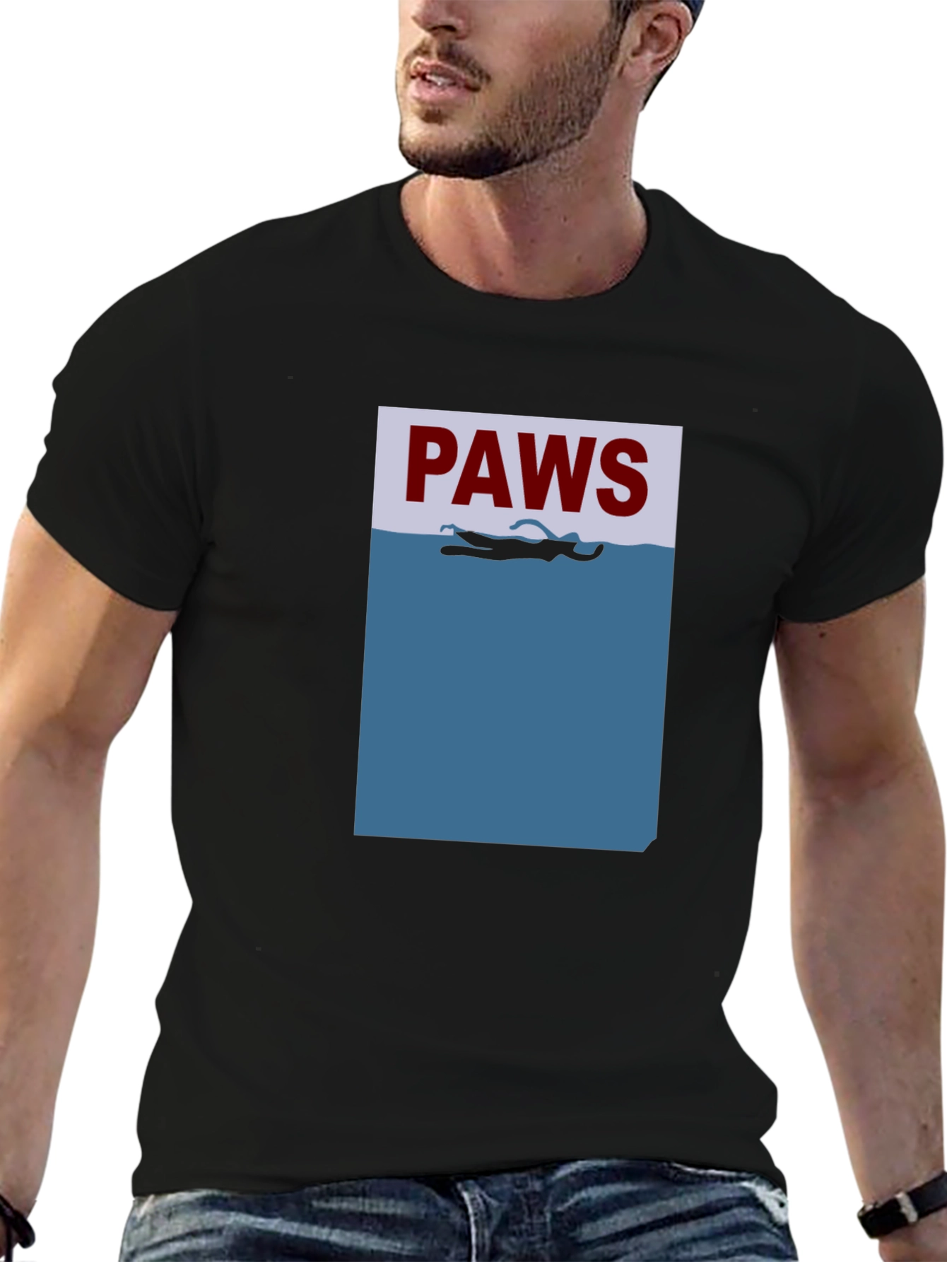 PAWS Jaws Inspired T-Shirt - Novelty Tee
