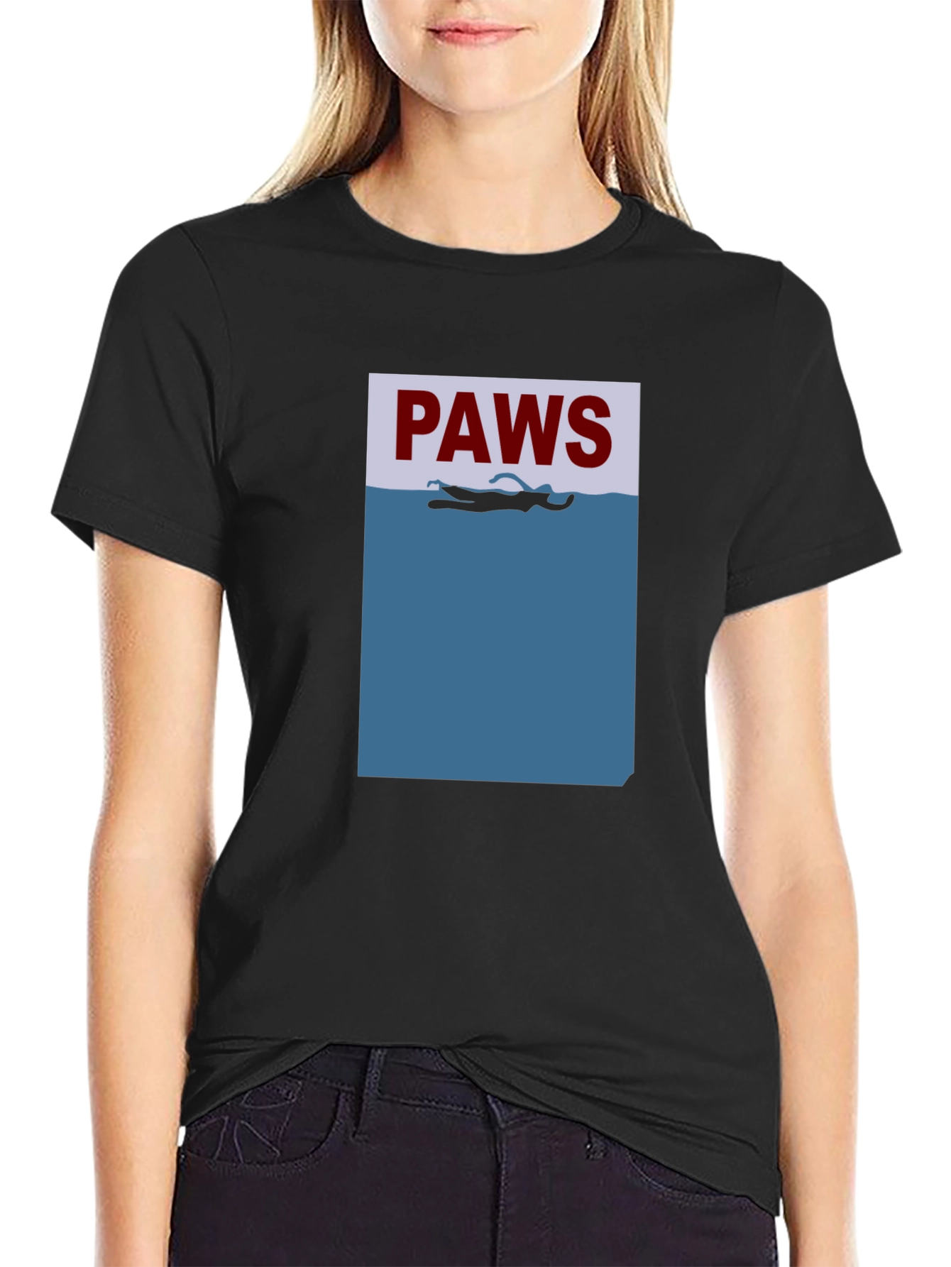 PAWS Jaws Inspired T-Shirt - Novelty Tee