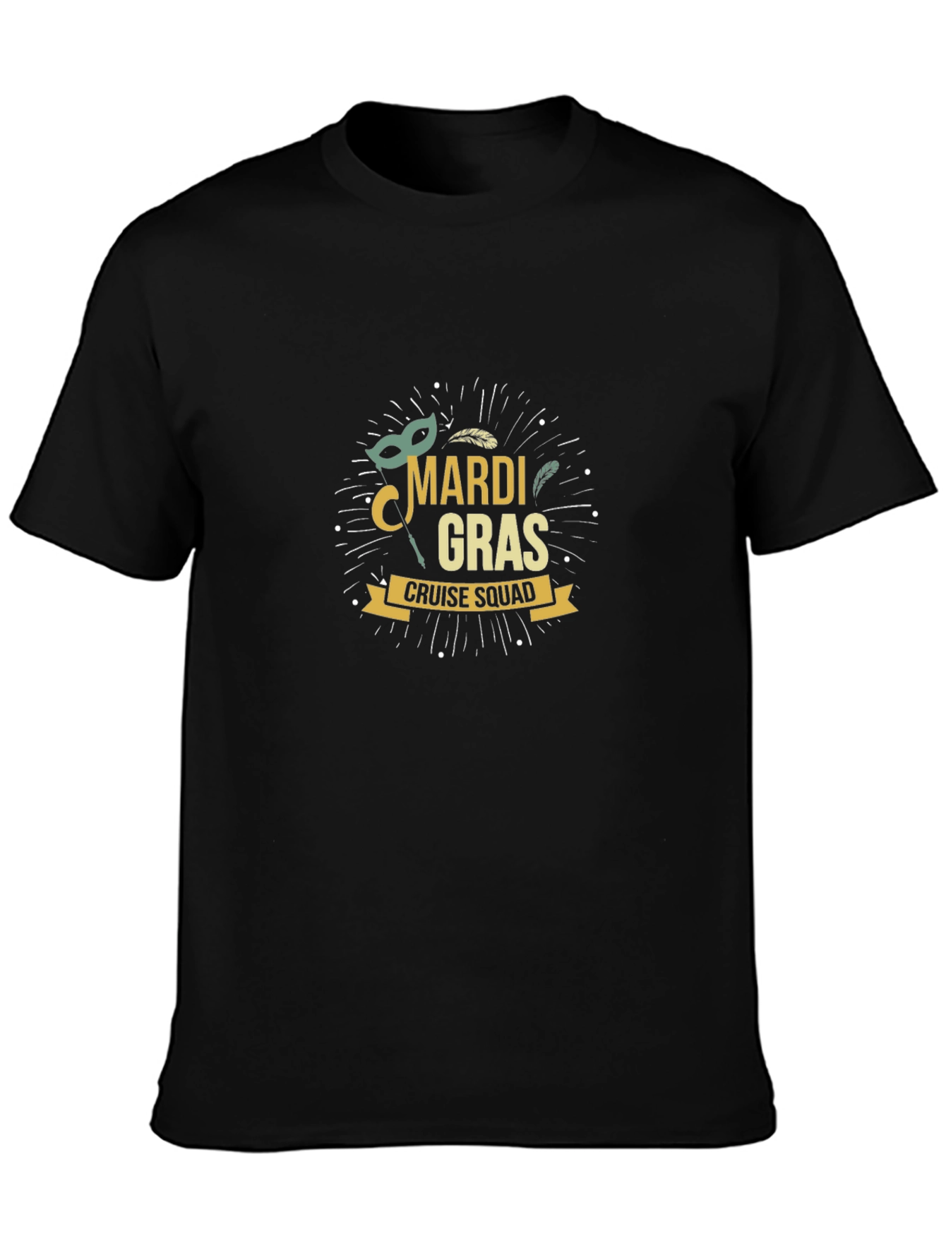Mardi Gras Cruise Squad Black T-Shirt