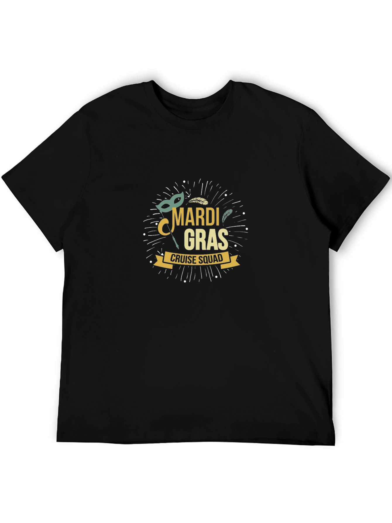 Mardi Gras Cruise Squad Black T-Shirt