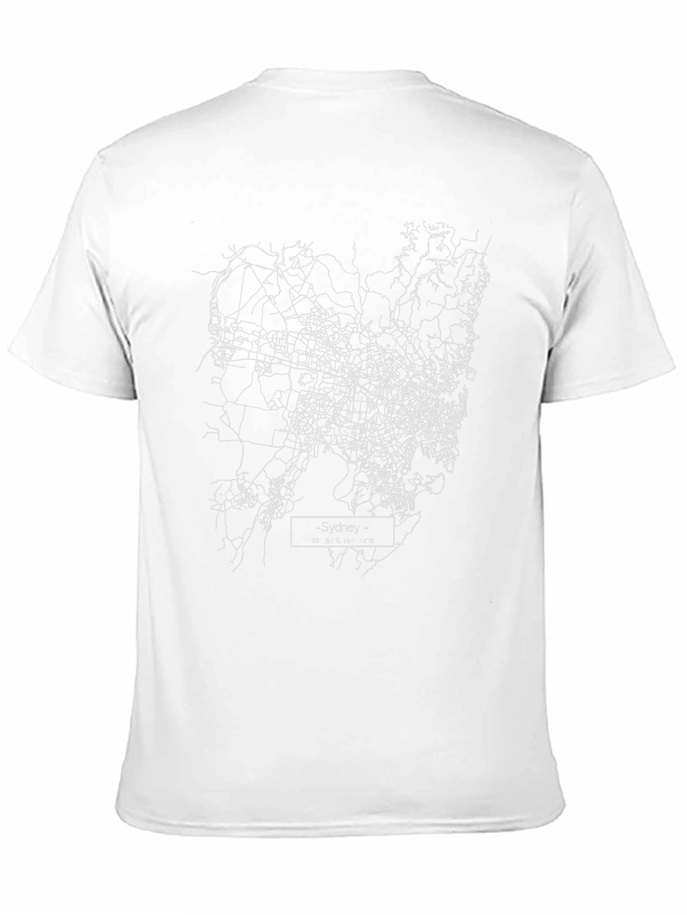 Sydney Map Black T-Shirt
