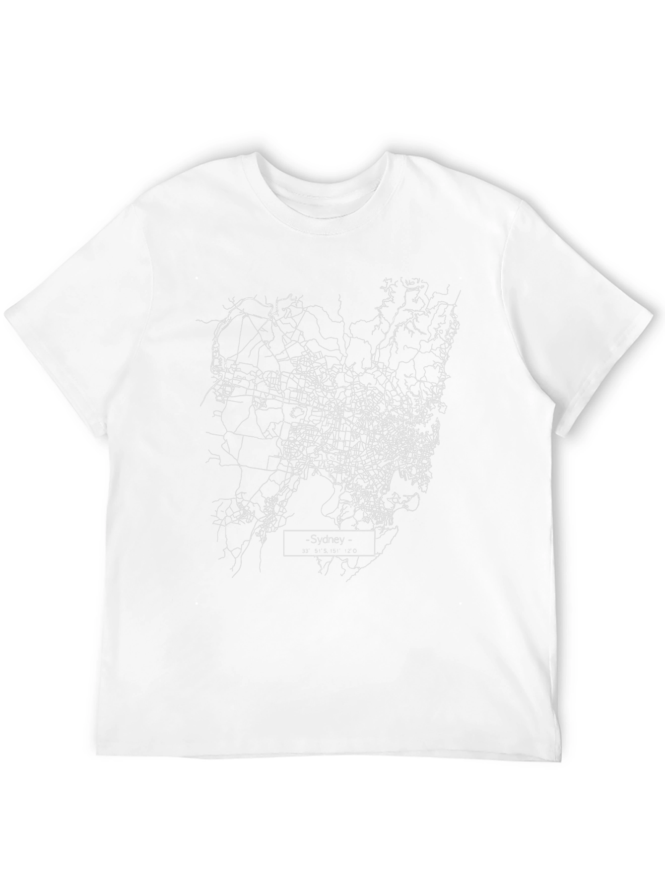 Sydney Map Black T-Shirt