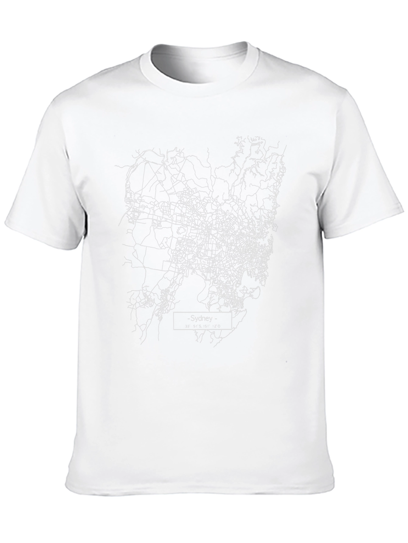 Sydney Map Black T-Shirt