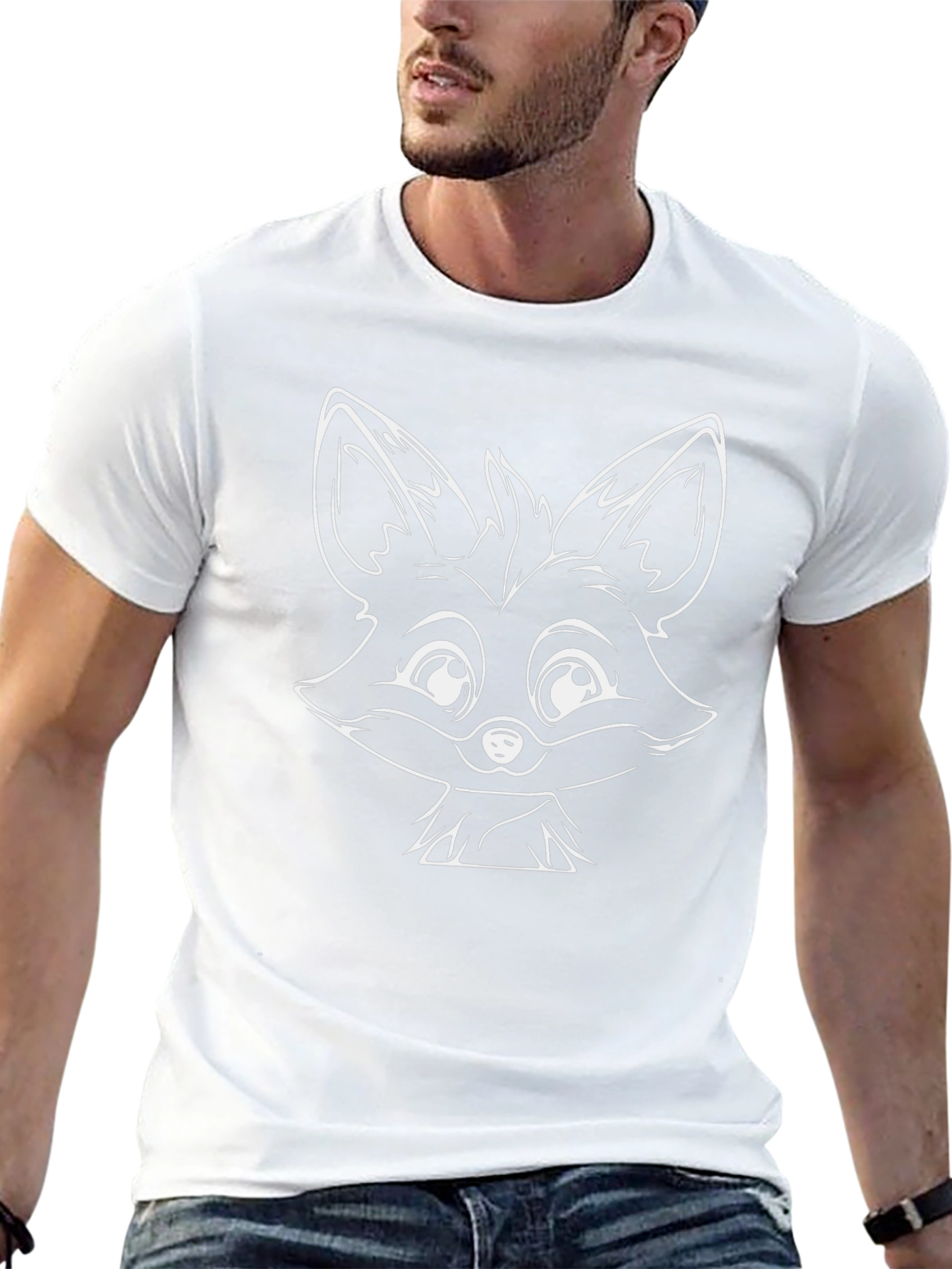 Fox Graphic T-Shirt - Black Cotton Tee