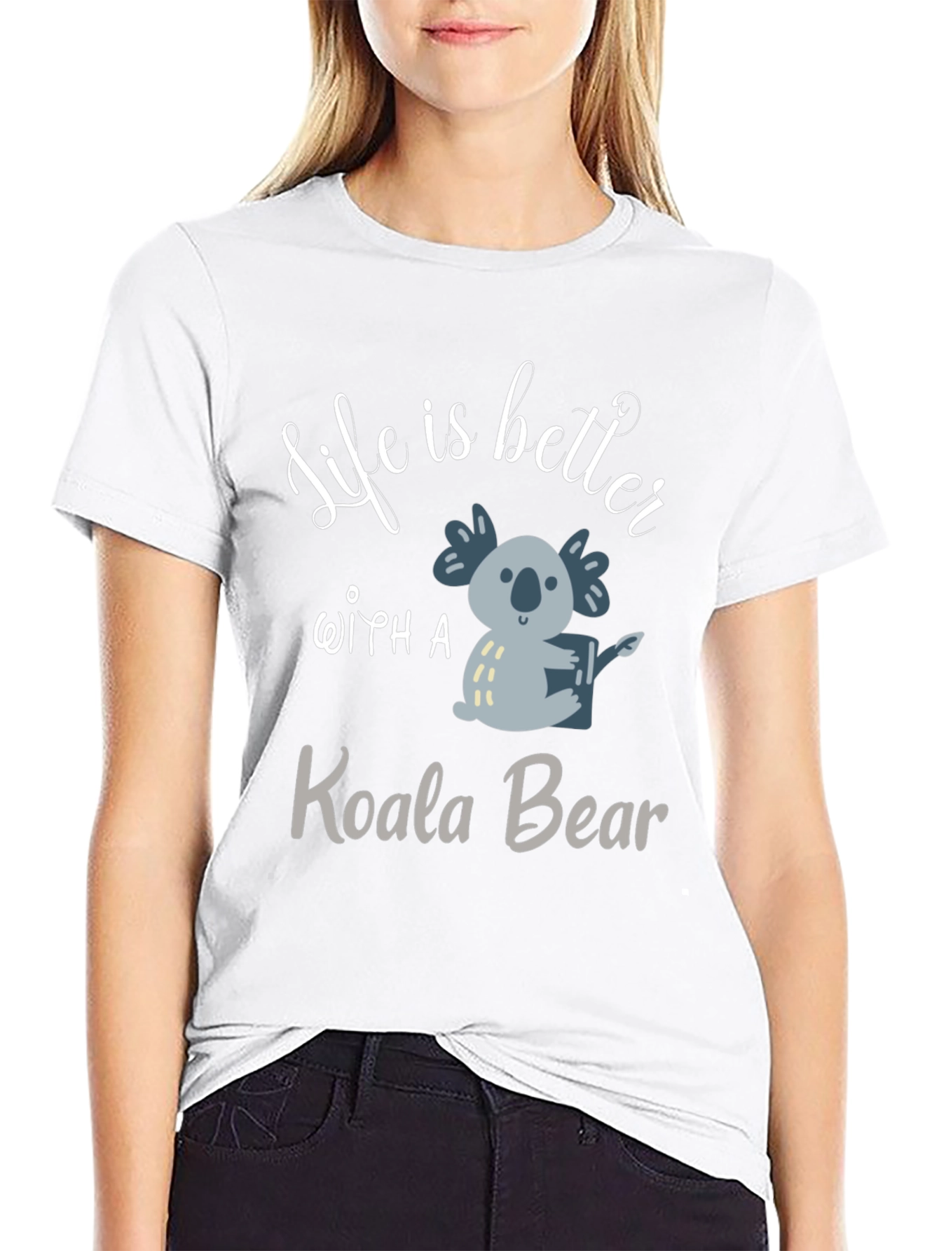Life Is Better With A Koala Bear Black T-Shirt