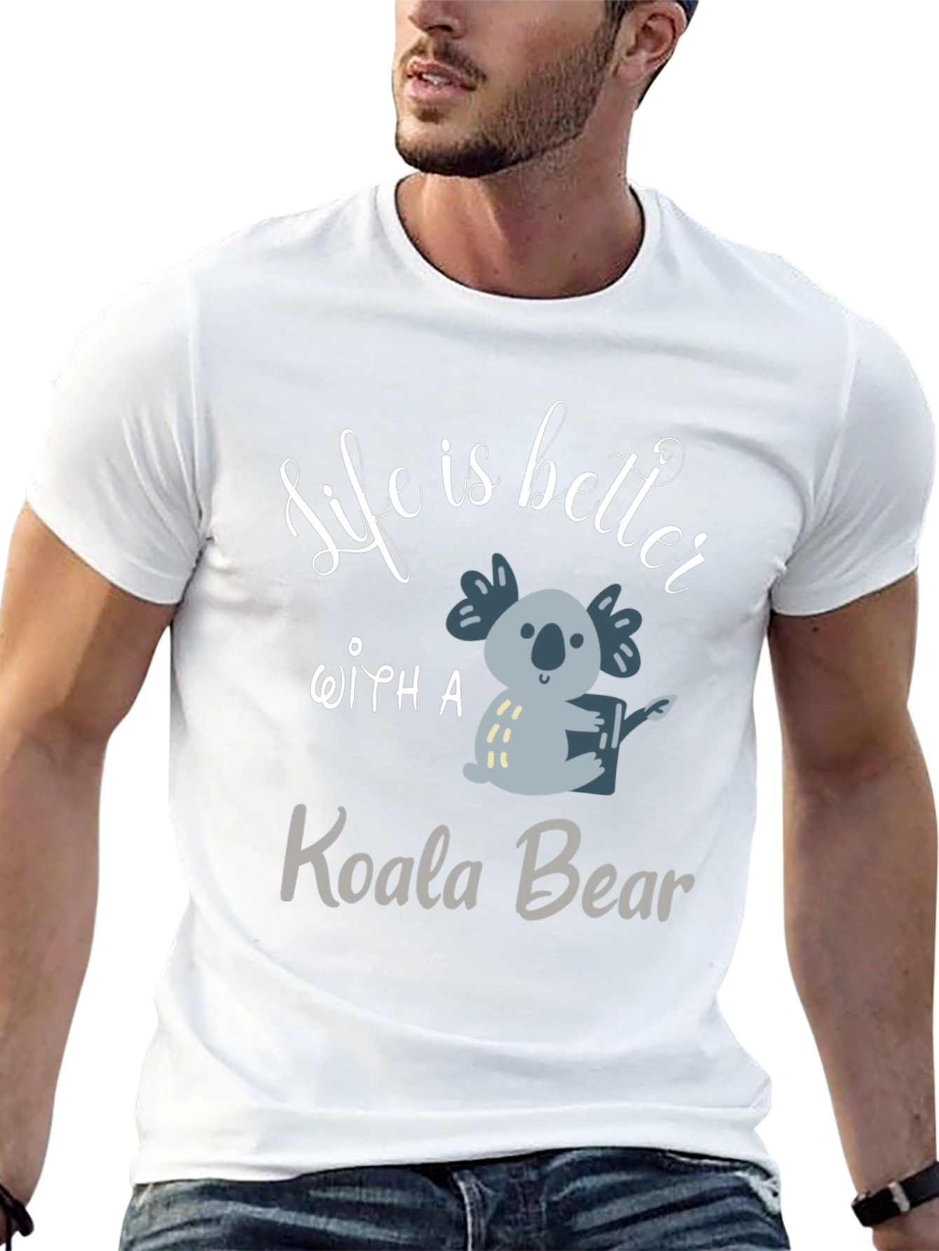 Life Is Better With A Koala Bear Black T-Shirt
