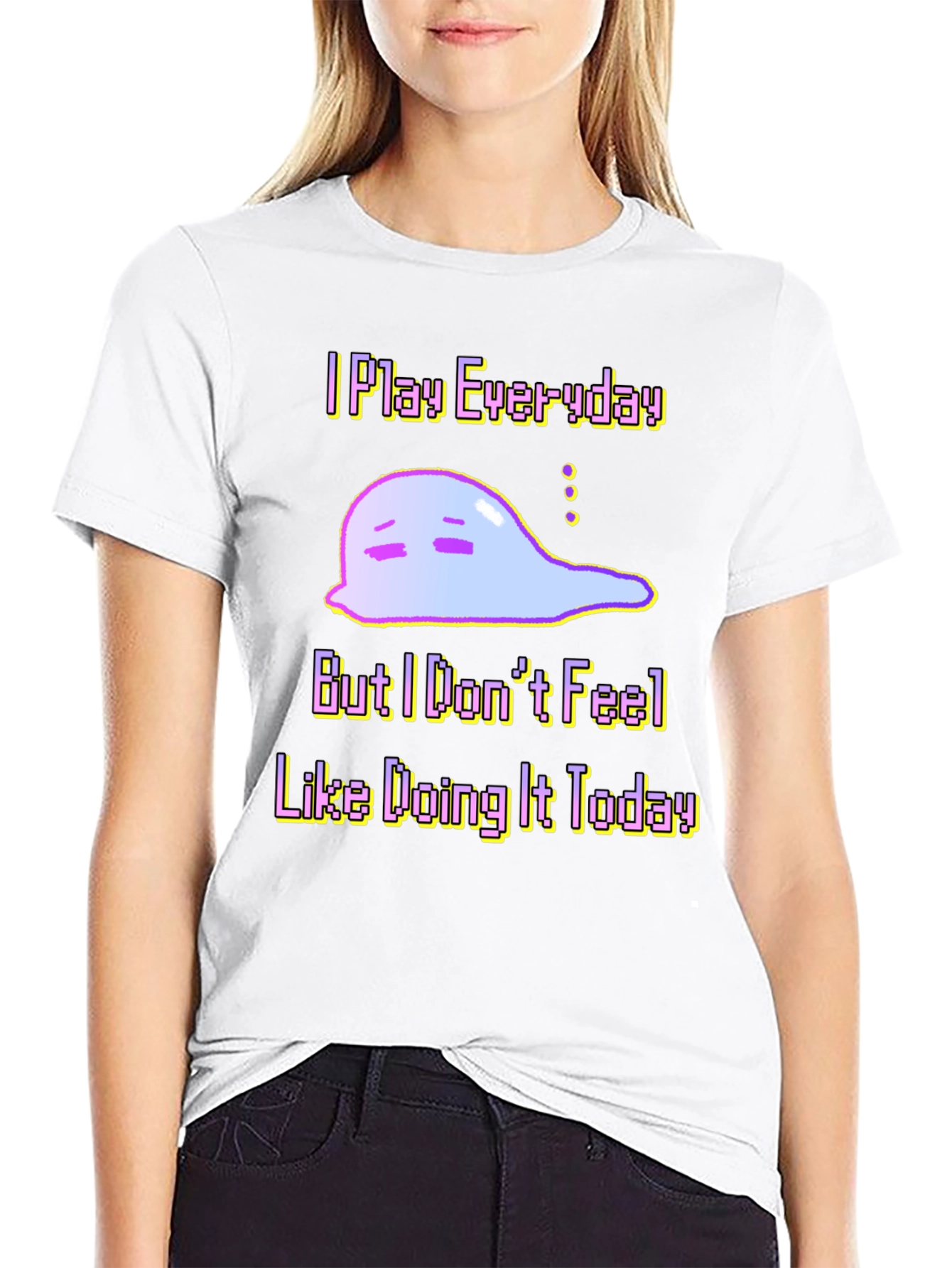 I Play Everyday Graphic Tee - Lazy Gamer Shirt