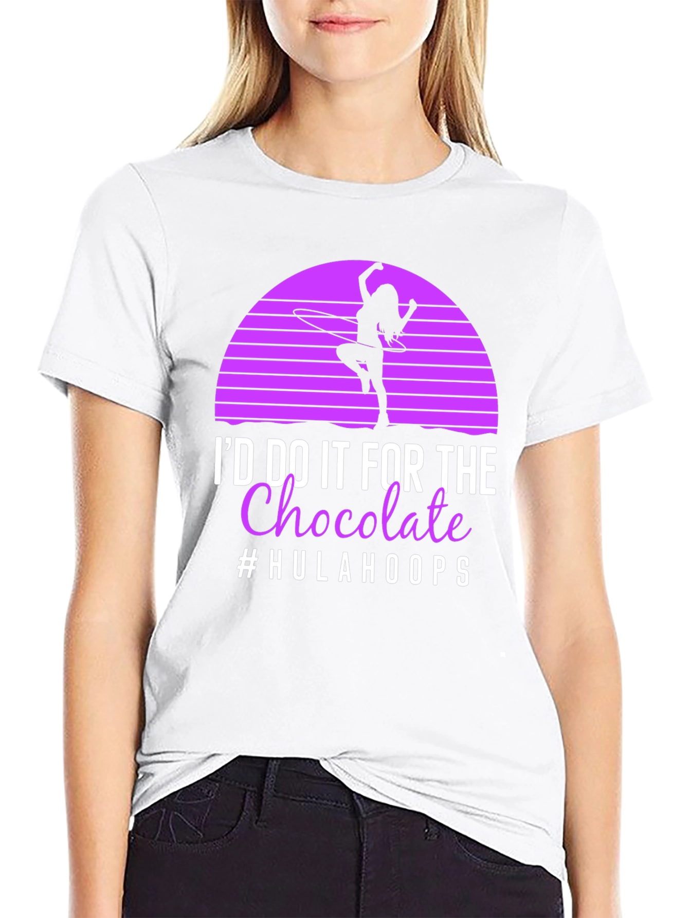 Hula Hoop Chocolate T-Shirt - Novelty Graphic Tee