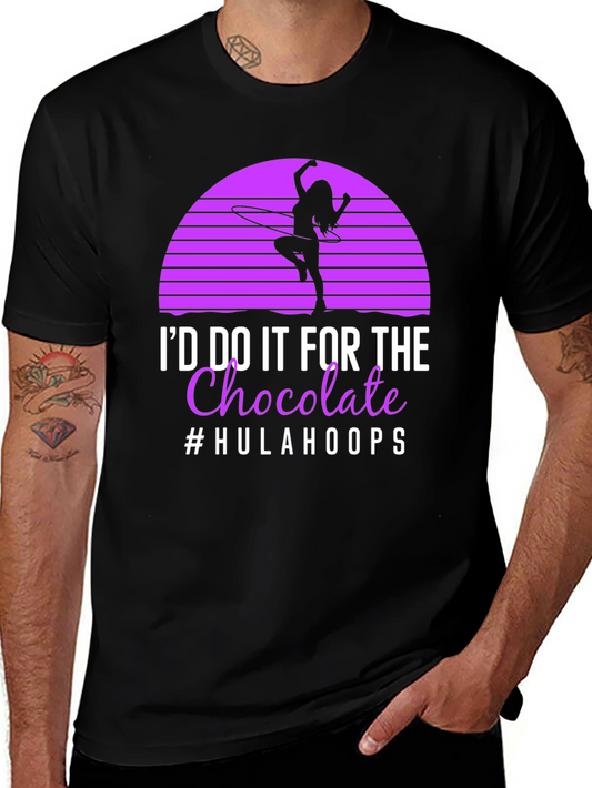 Hula Hoop Chocolate T-Shirt - Novelty Graphic Tee