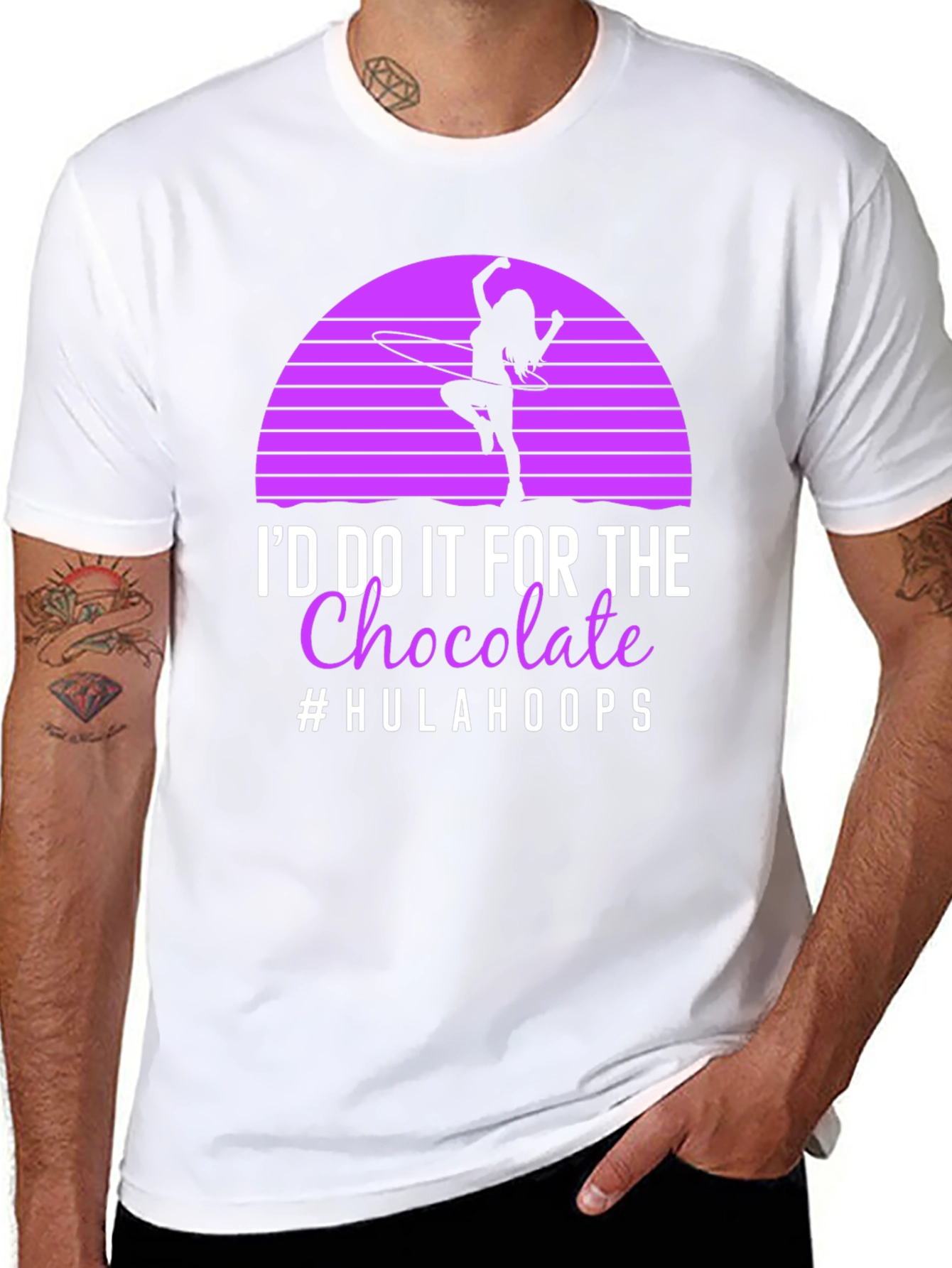 Hula Hoop Chocolate T-Shirt - Novelty Graphic Tee