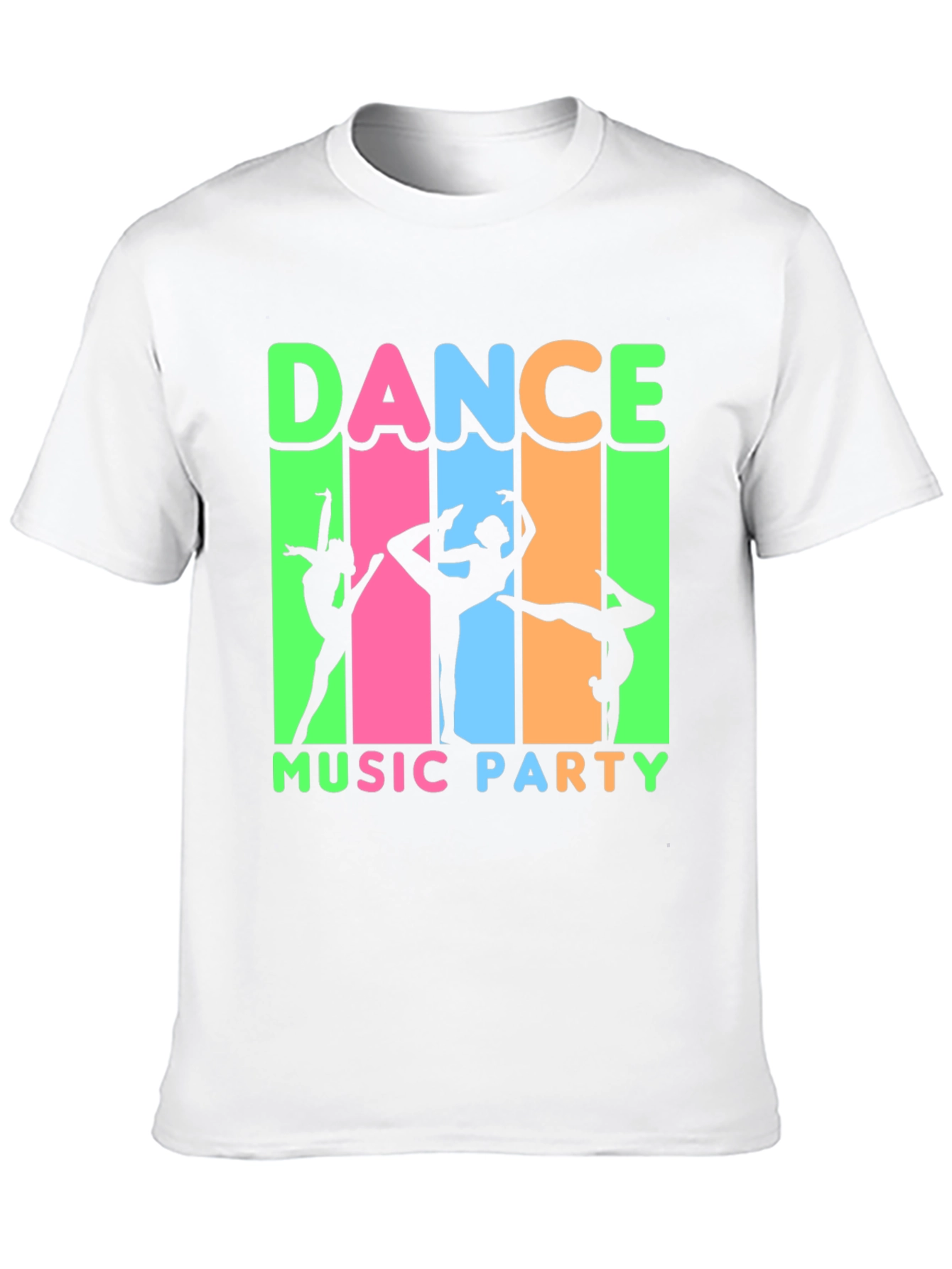 Dance Music Party T-Shirt Black Cotton Tee
