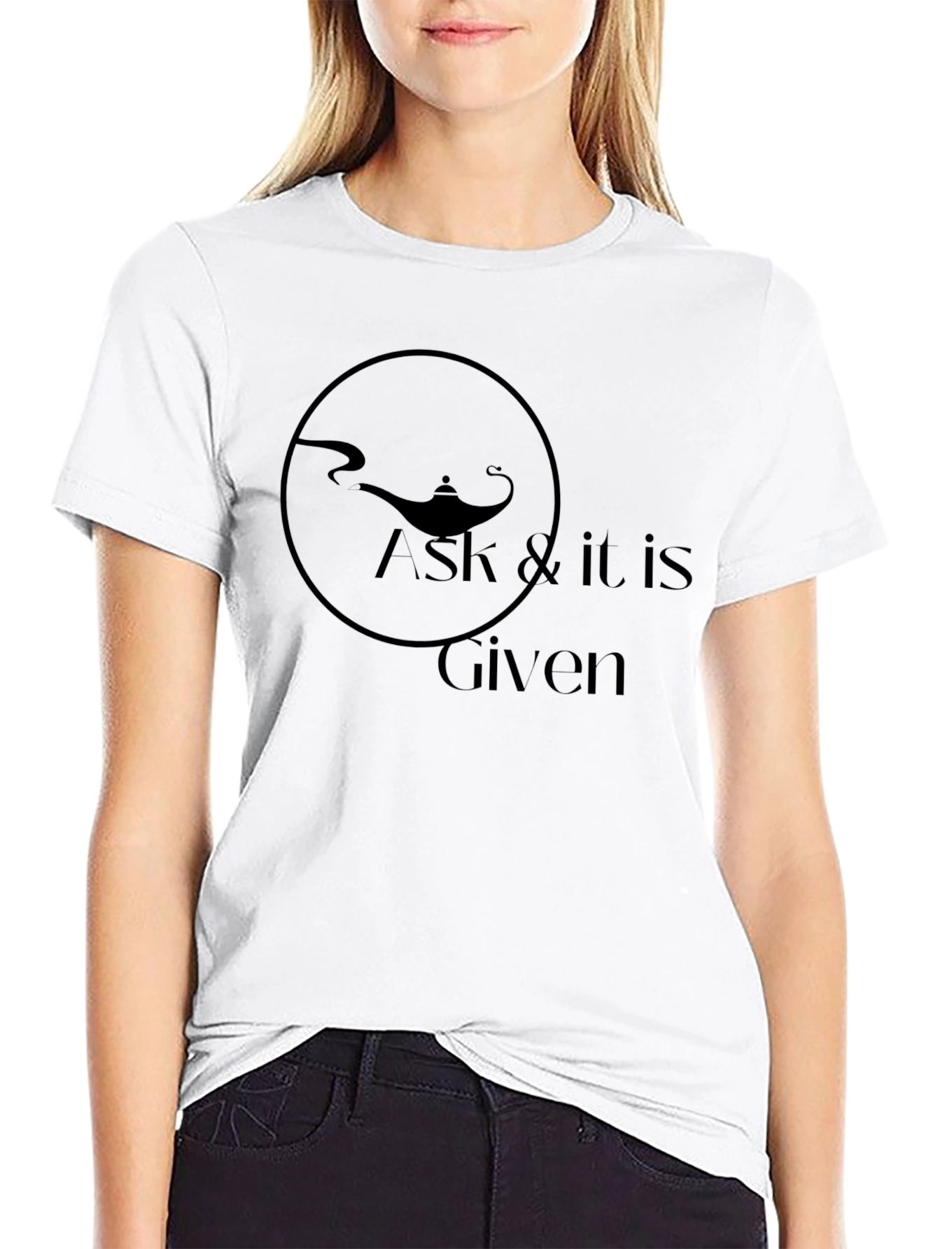 Ask & It Is Given Graphic T-Shirt - Black