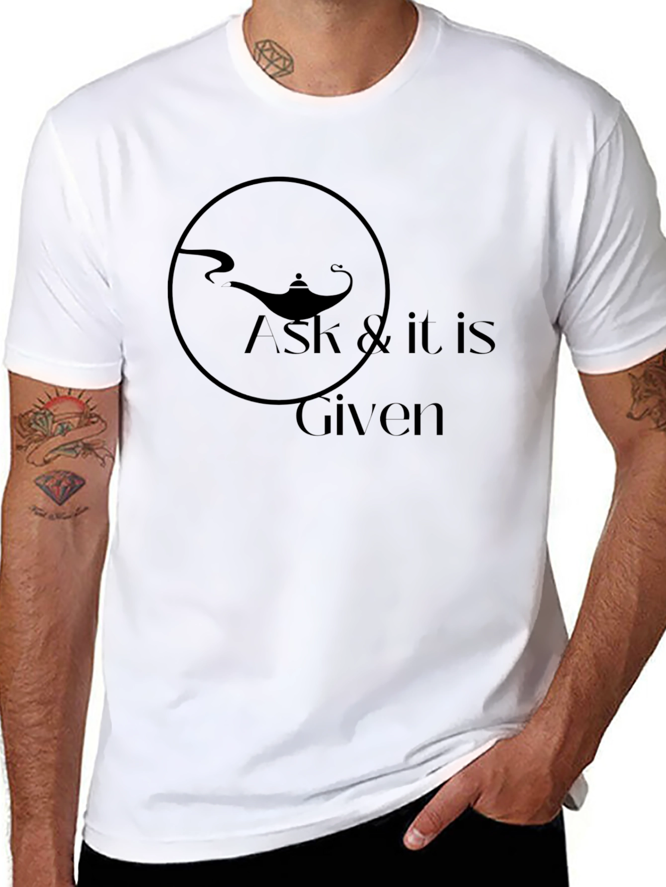 Ask & It Is Given Graphic T-Shirt - Black