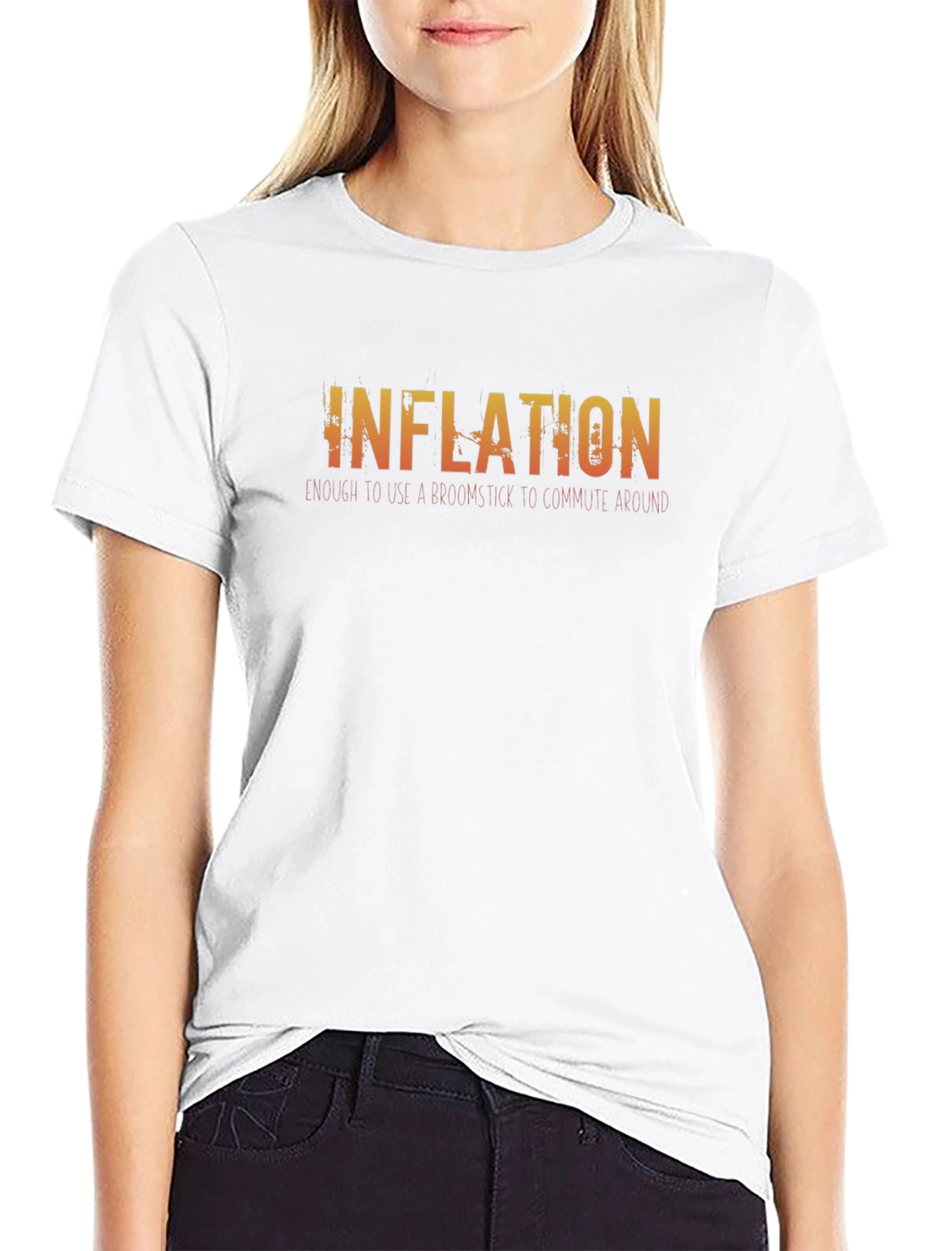 Inflation Broomstick T-Shirt - Funny Slogan Tee