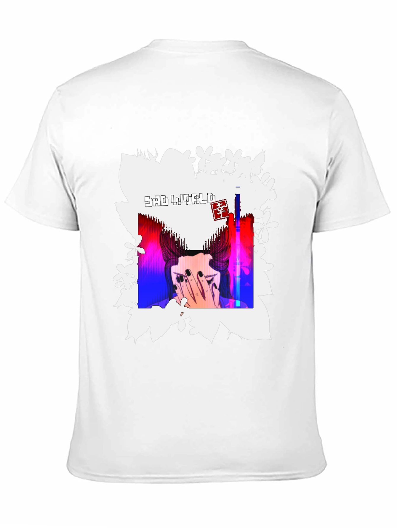 Sad World Graphic Print Black T-Shirt