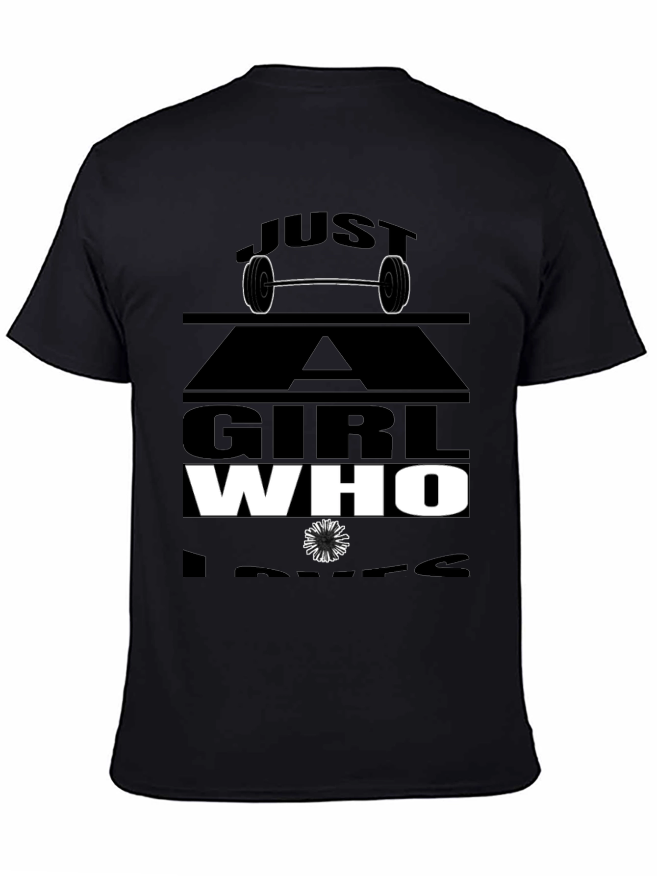 Girl Who Lifts Black Graphic T-Shirt