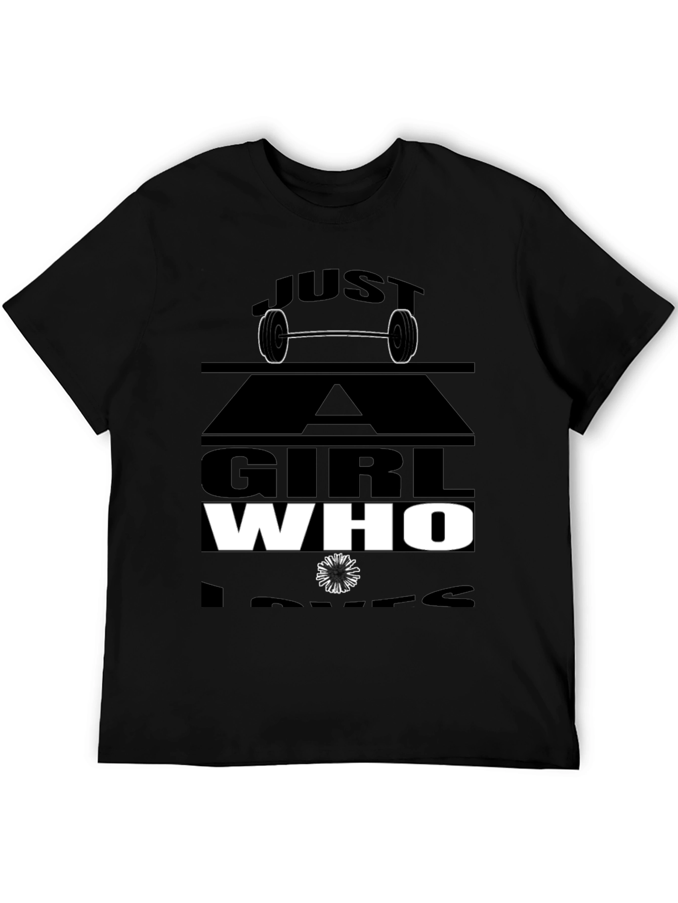 Girl Who Lifts Black Graphic T-Shirt