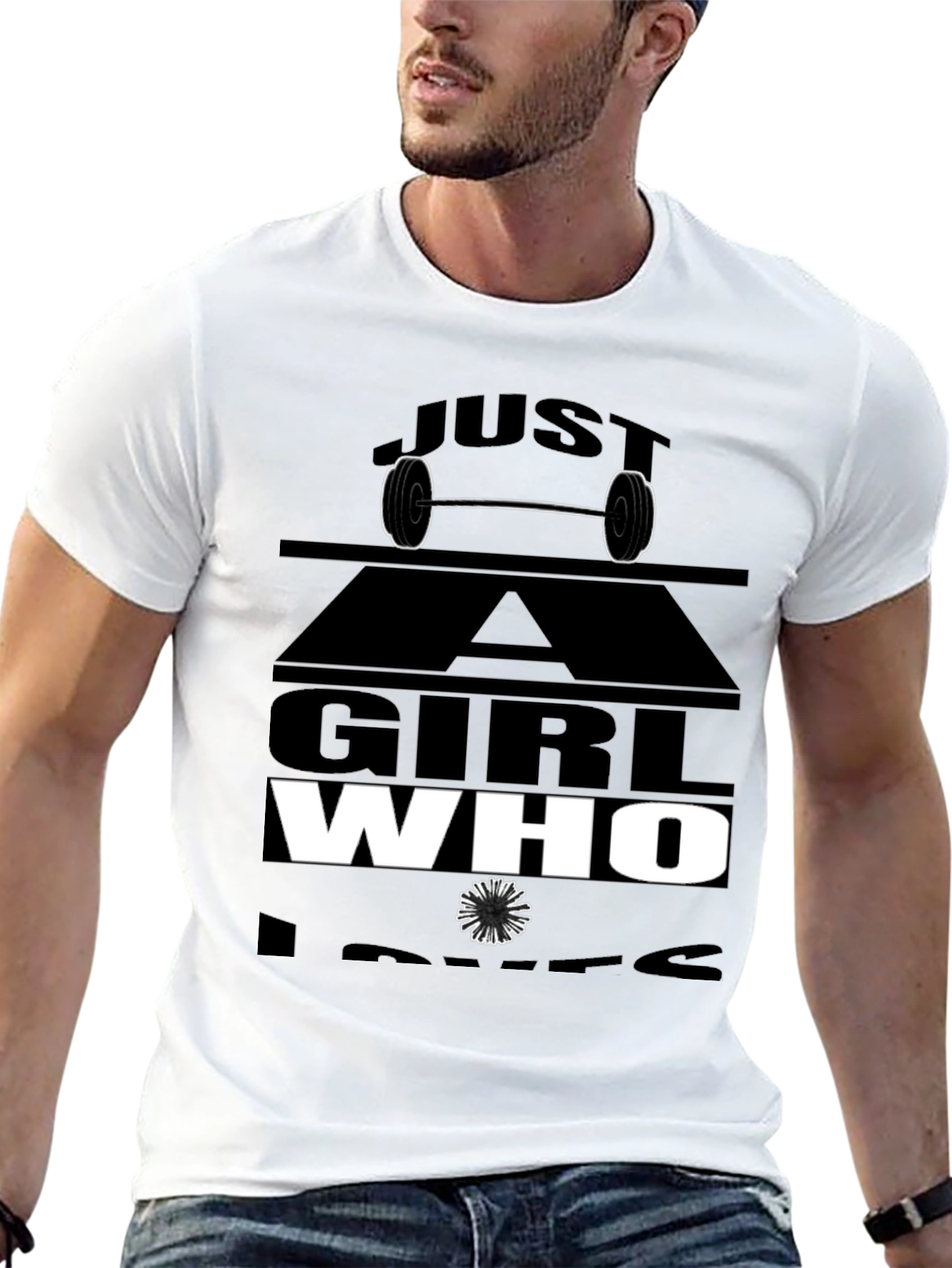 Girl Who Lifts Black Graphic T-Shirt