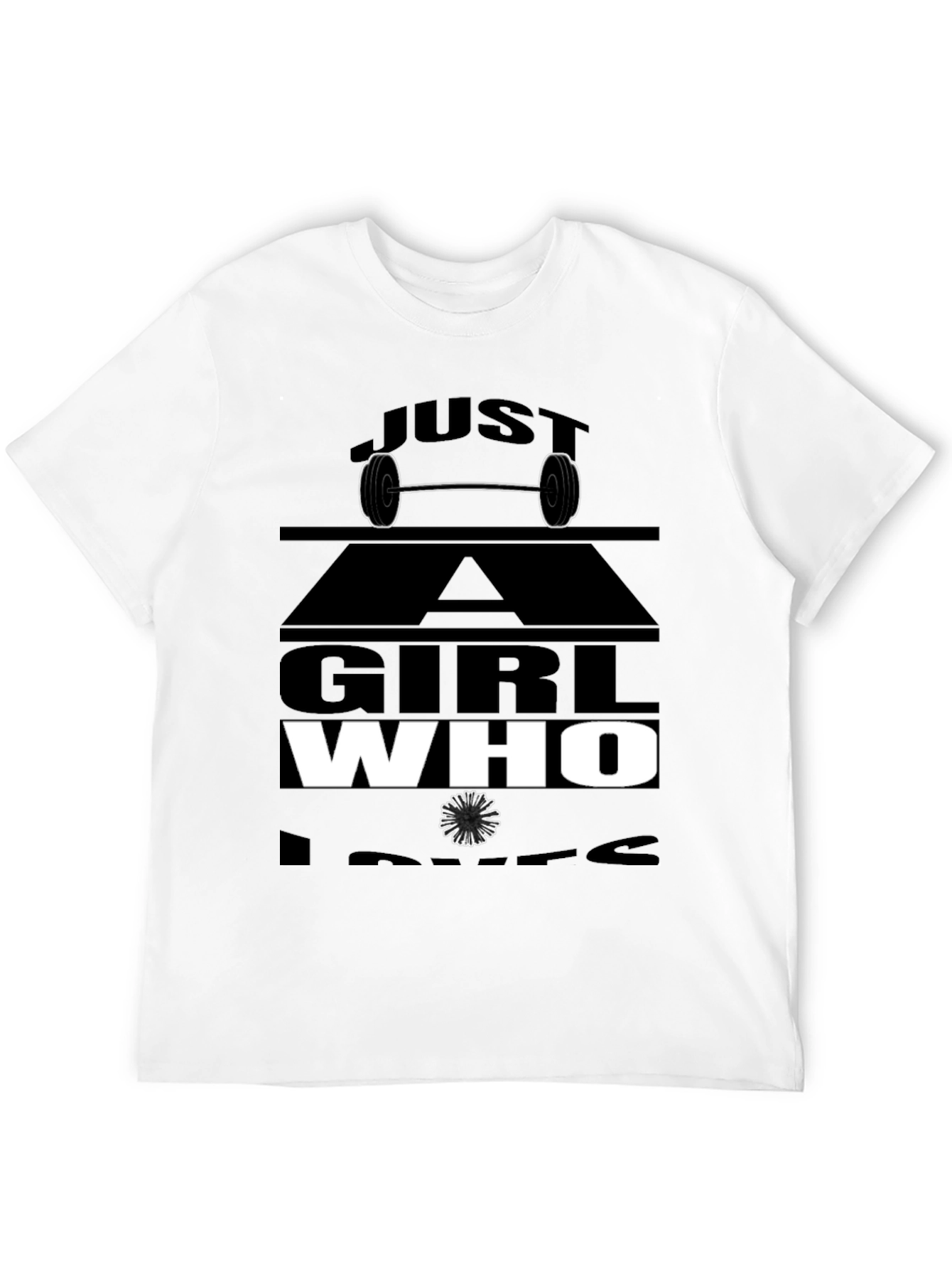 Girl Who Lifts Black Graphic T-Shirt