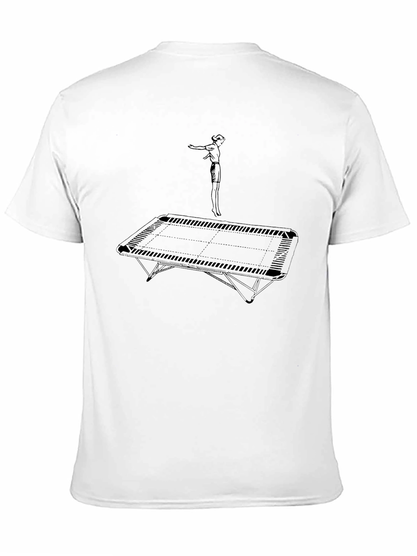 Trampoline Jumper Graphic Tee - Black Cotton T-Shirt