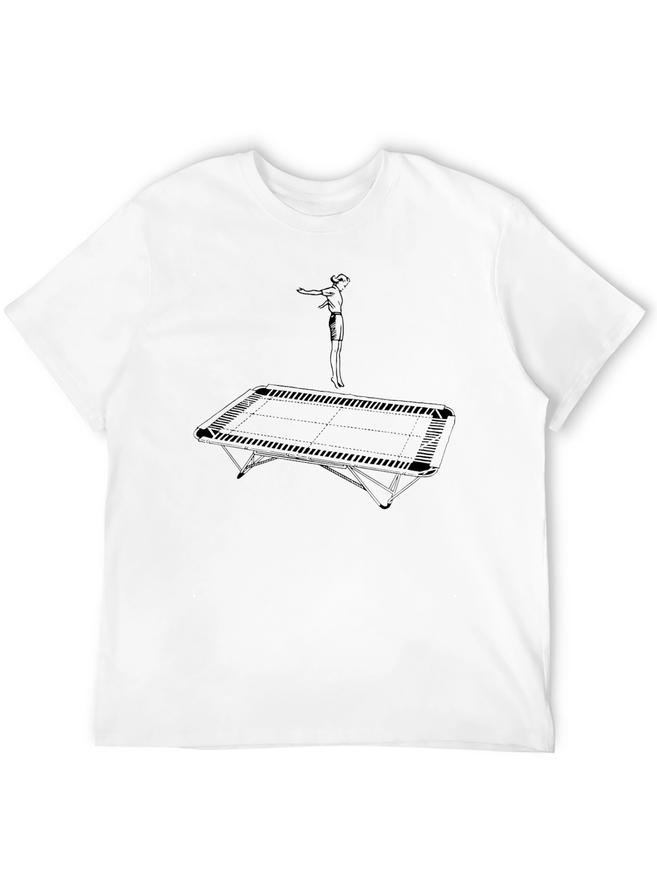 Trampoline Jumper Graphic Tee - Black Cotton T-Shirt
