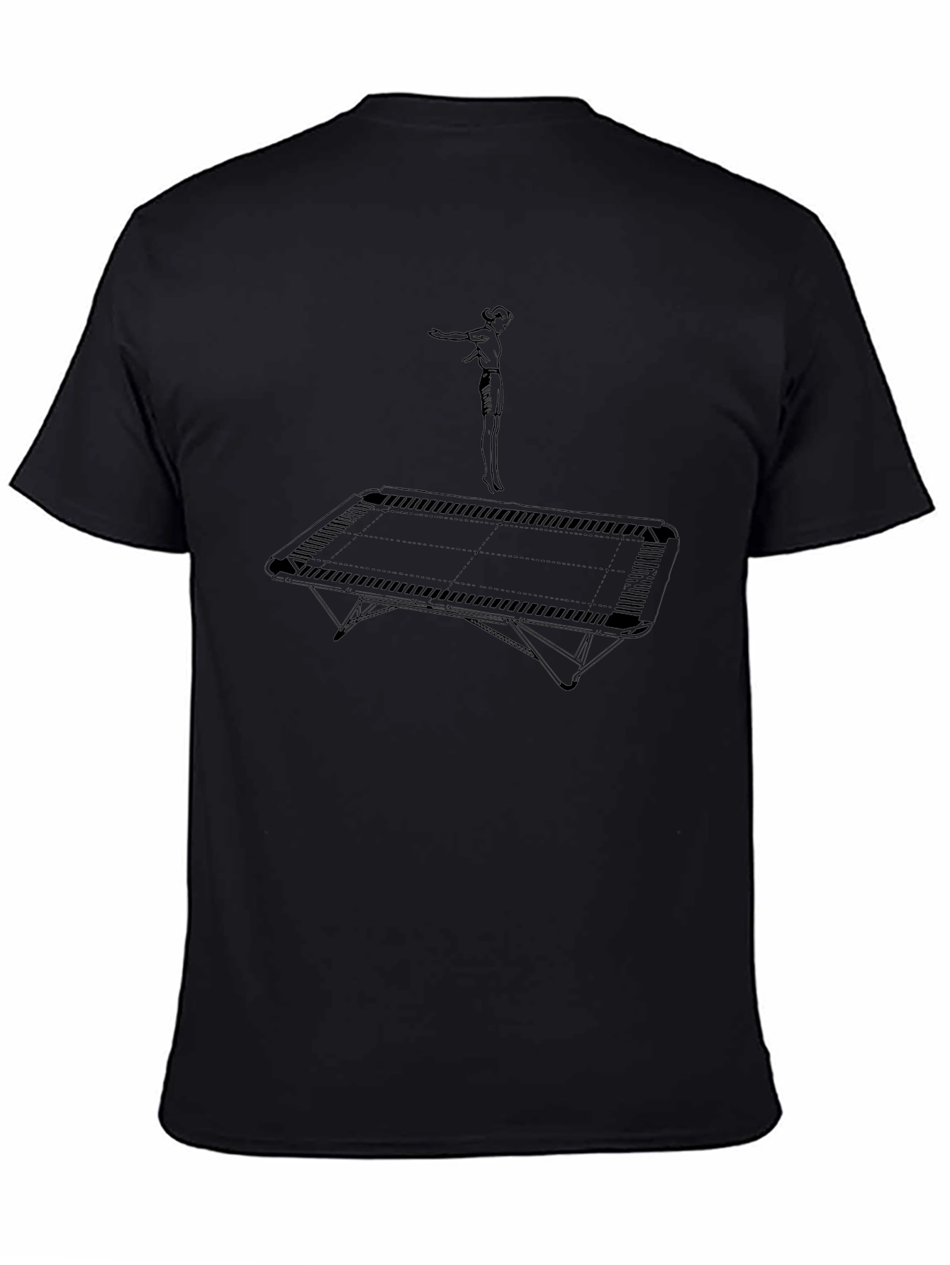 Trampoline Jumper Graphic Tee - Black Cotton T-Shirt