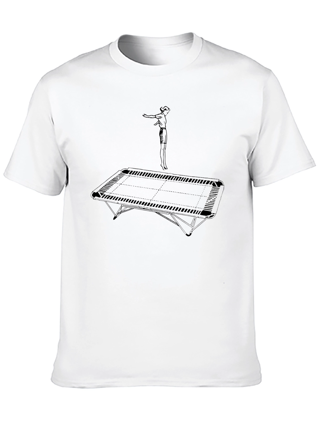 Trampoline Jumper Graphic Tee - Black Cotton T-Shirt