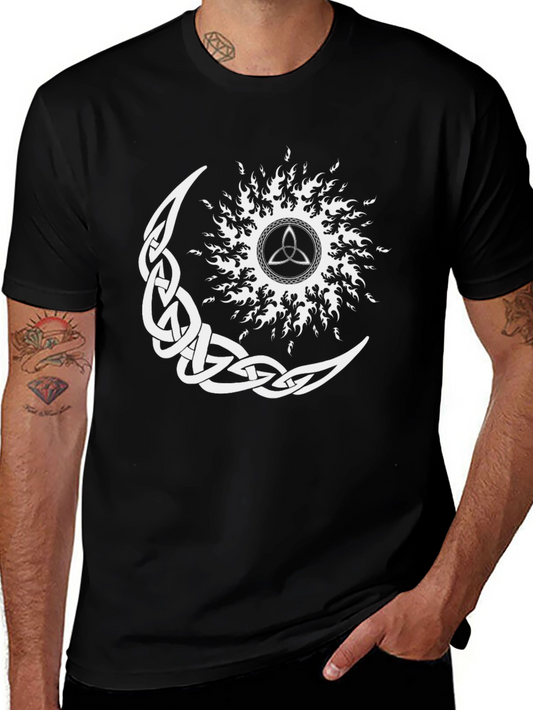 Celtic Knot Moon & Sun Graphic T-Shirt