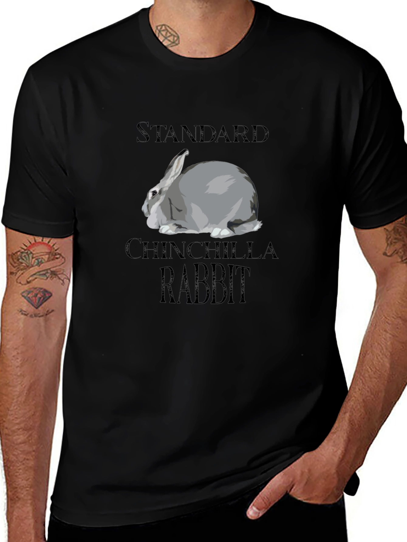 Standard Chinchilla Rabbit Graphic T-Shirt