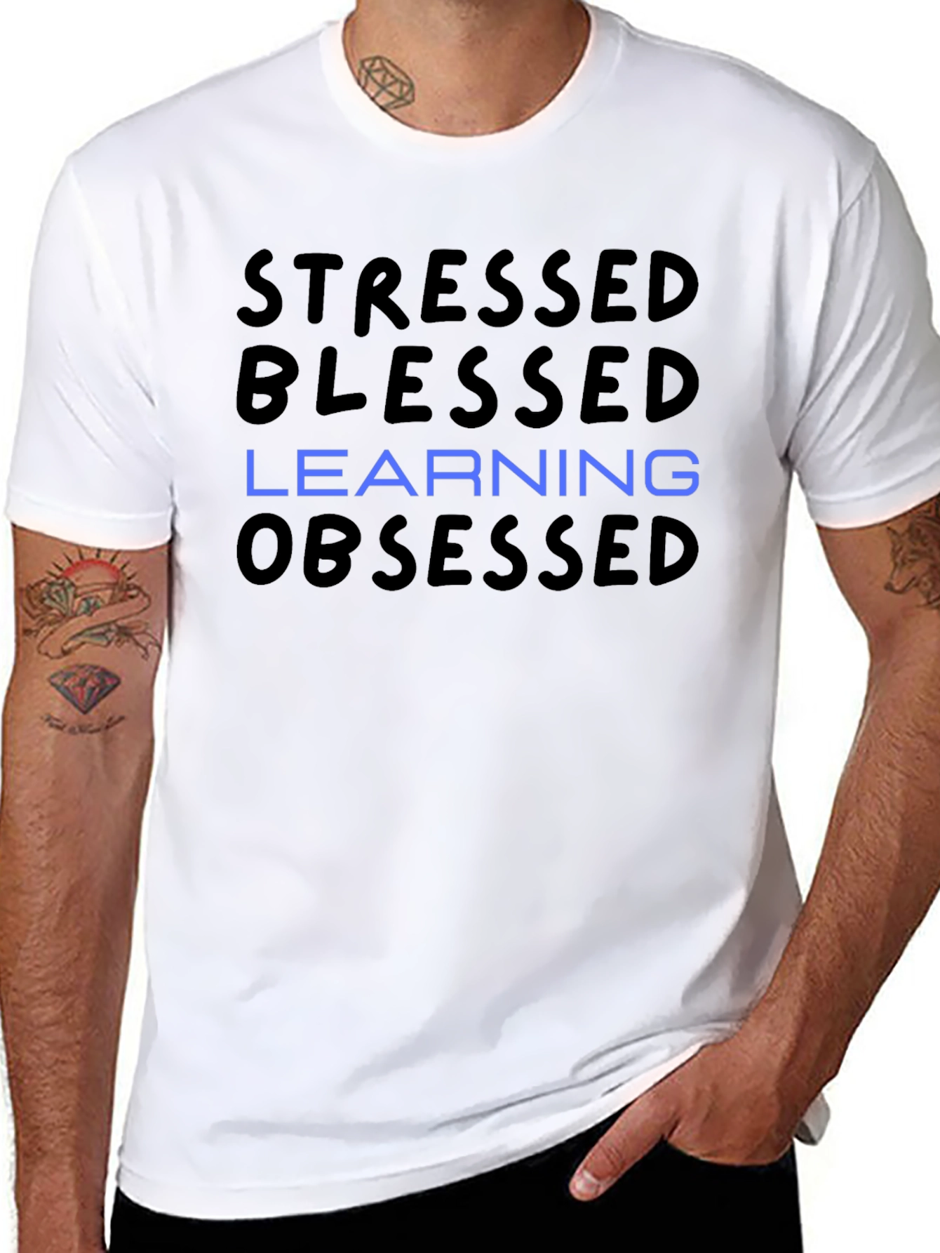 Stressed Blessed Learning Obsessed T-Shirt