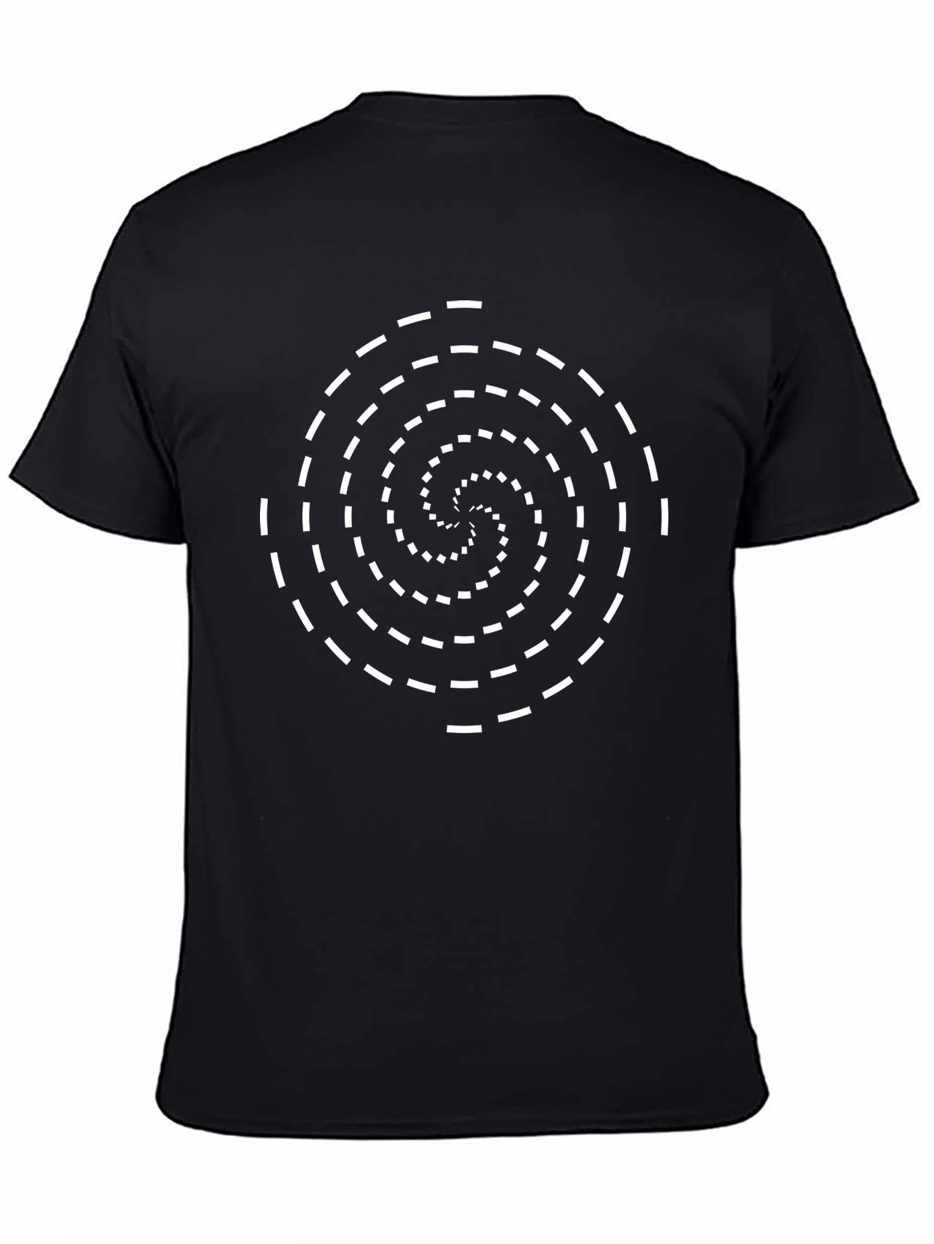Hypnotic Spiral Graphic Tee - Black