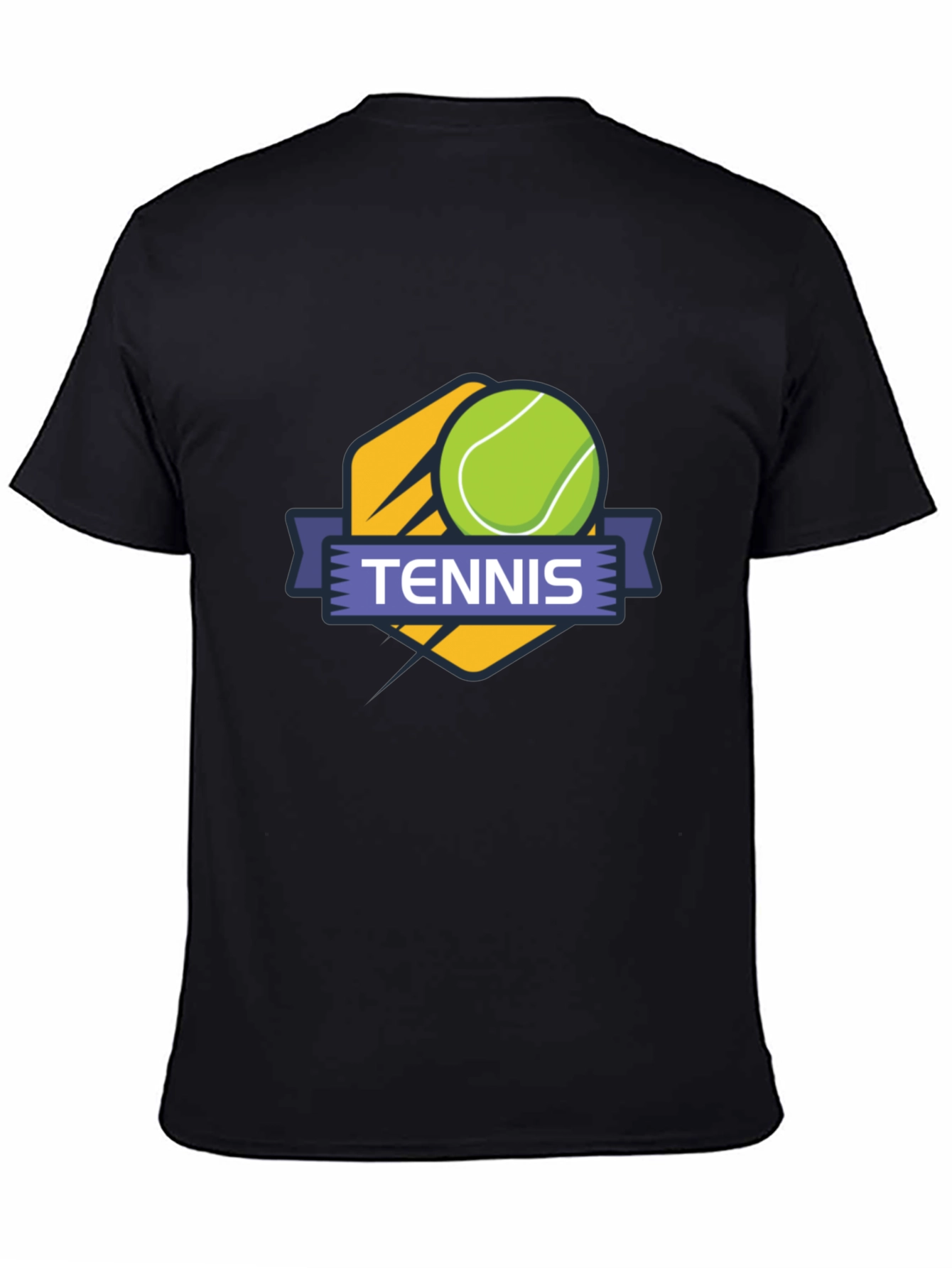 Tennis Graphic T-Shirt - Black Casual Wear