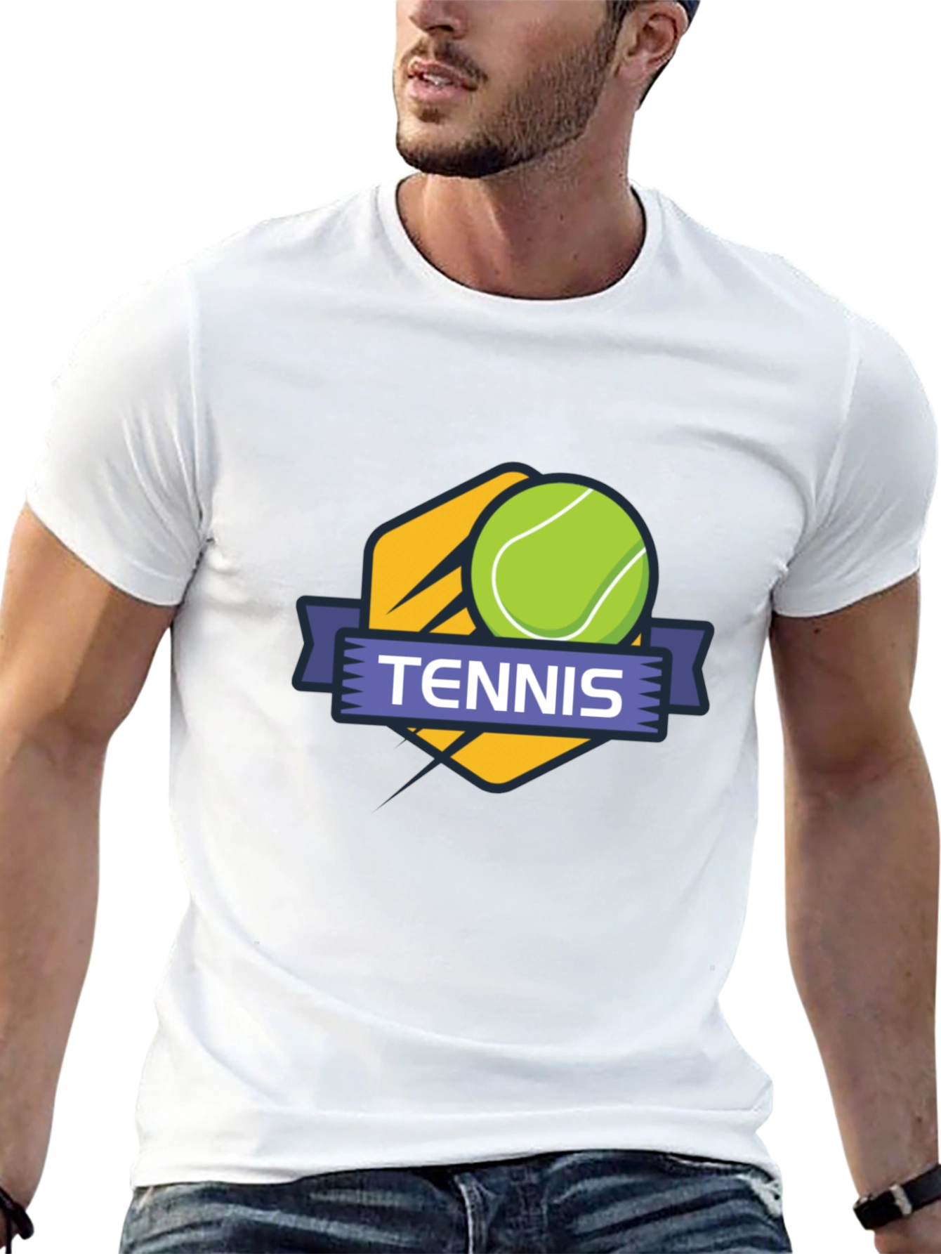 Tennis Graphic T-Shirt - Black Casual Wear