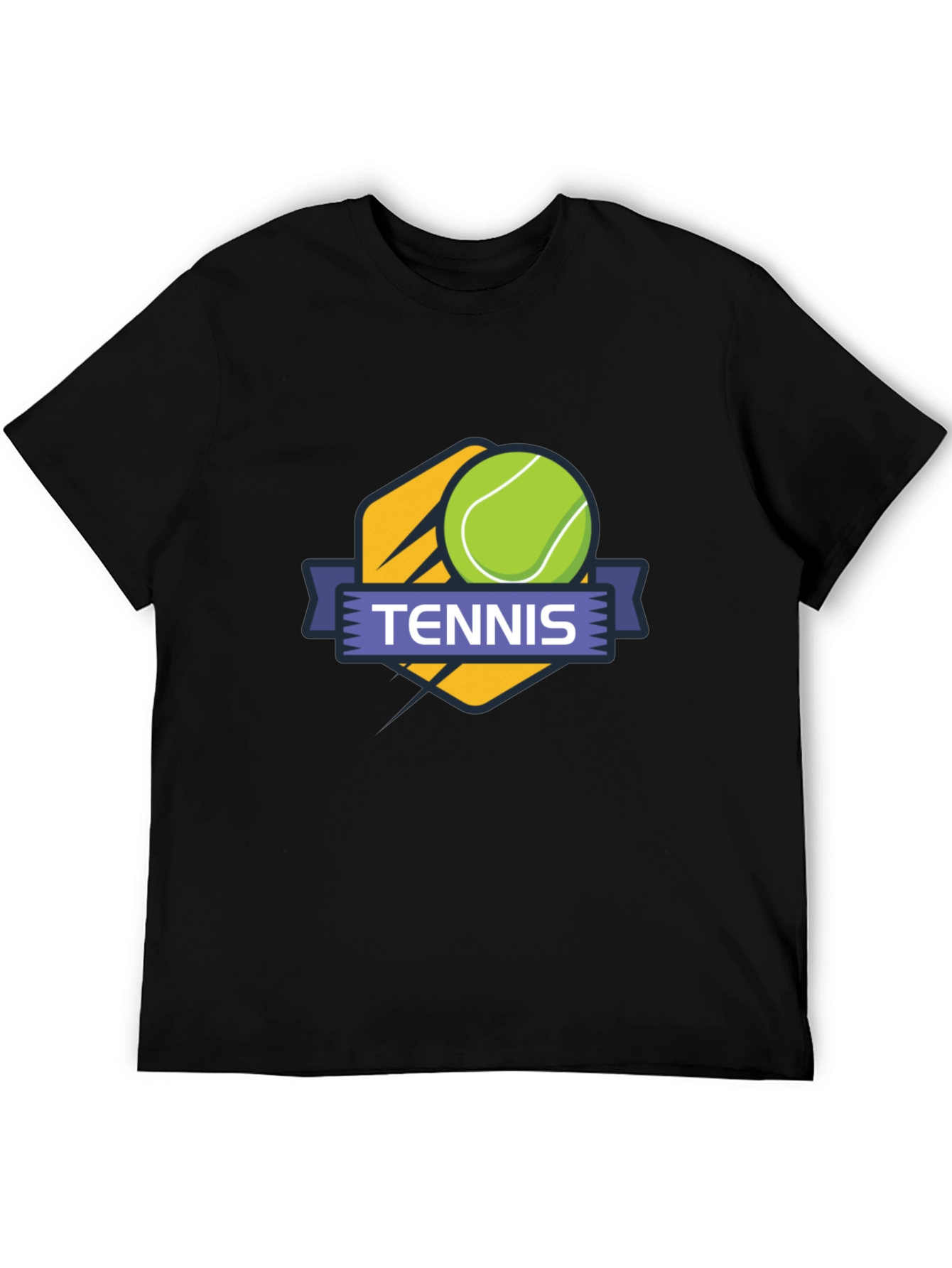 Tennis Graphic T-Shirt - Black Casual Wear