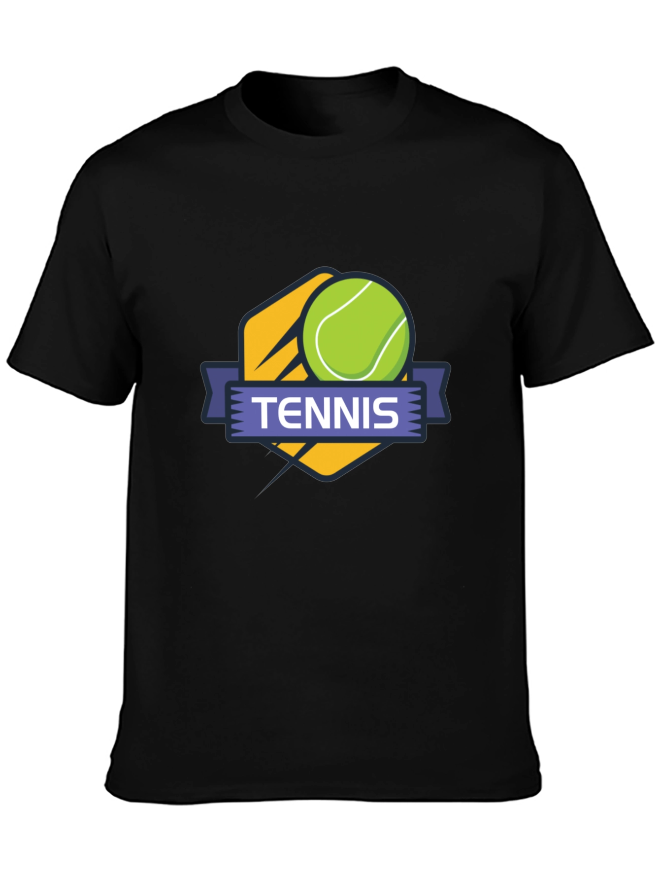 Tennis Graphic T-Shirt - Black Casual Wear