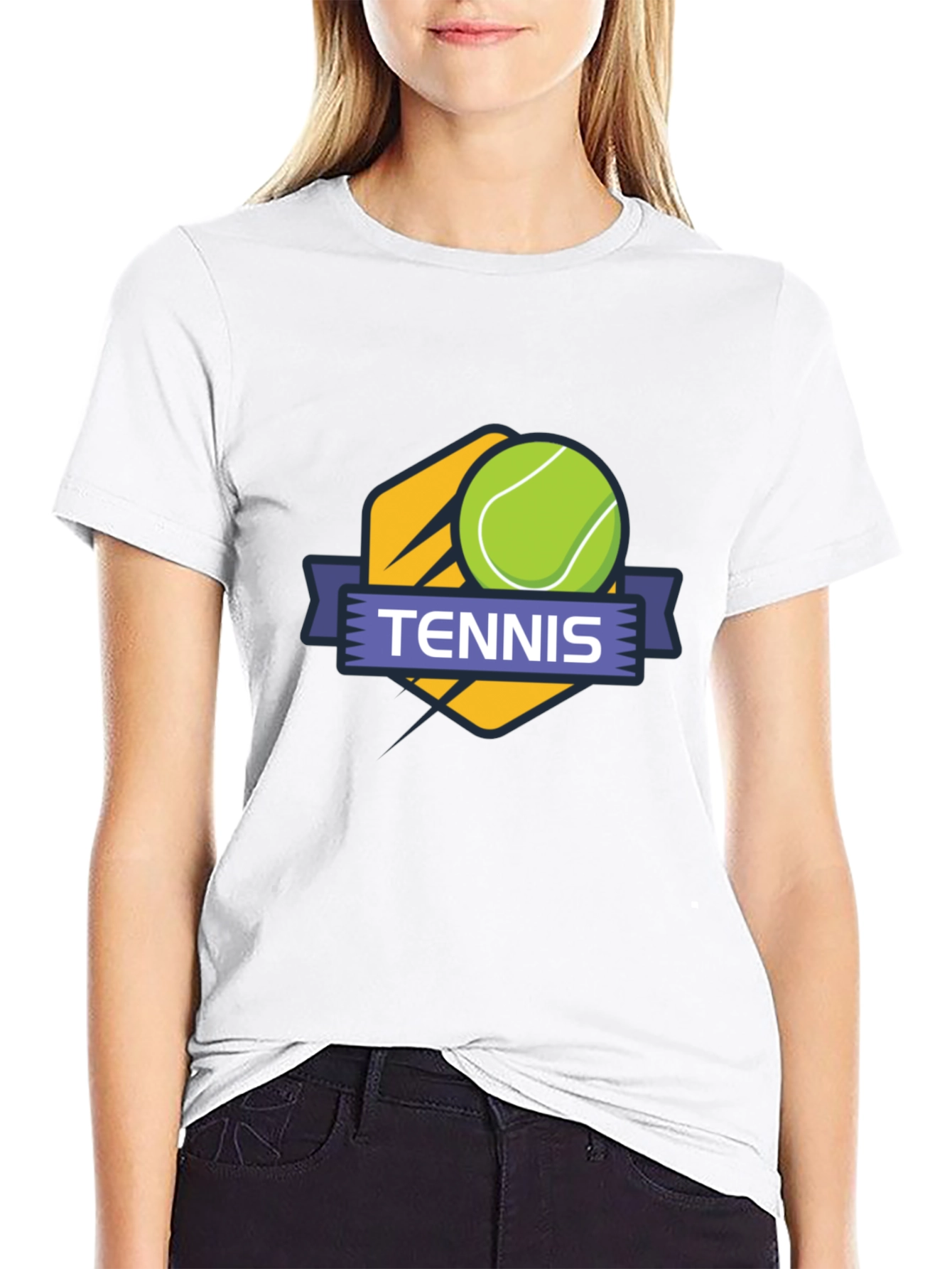 Tennis Graphic T-Shirt - Black Casual Wear