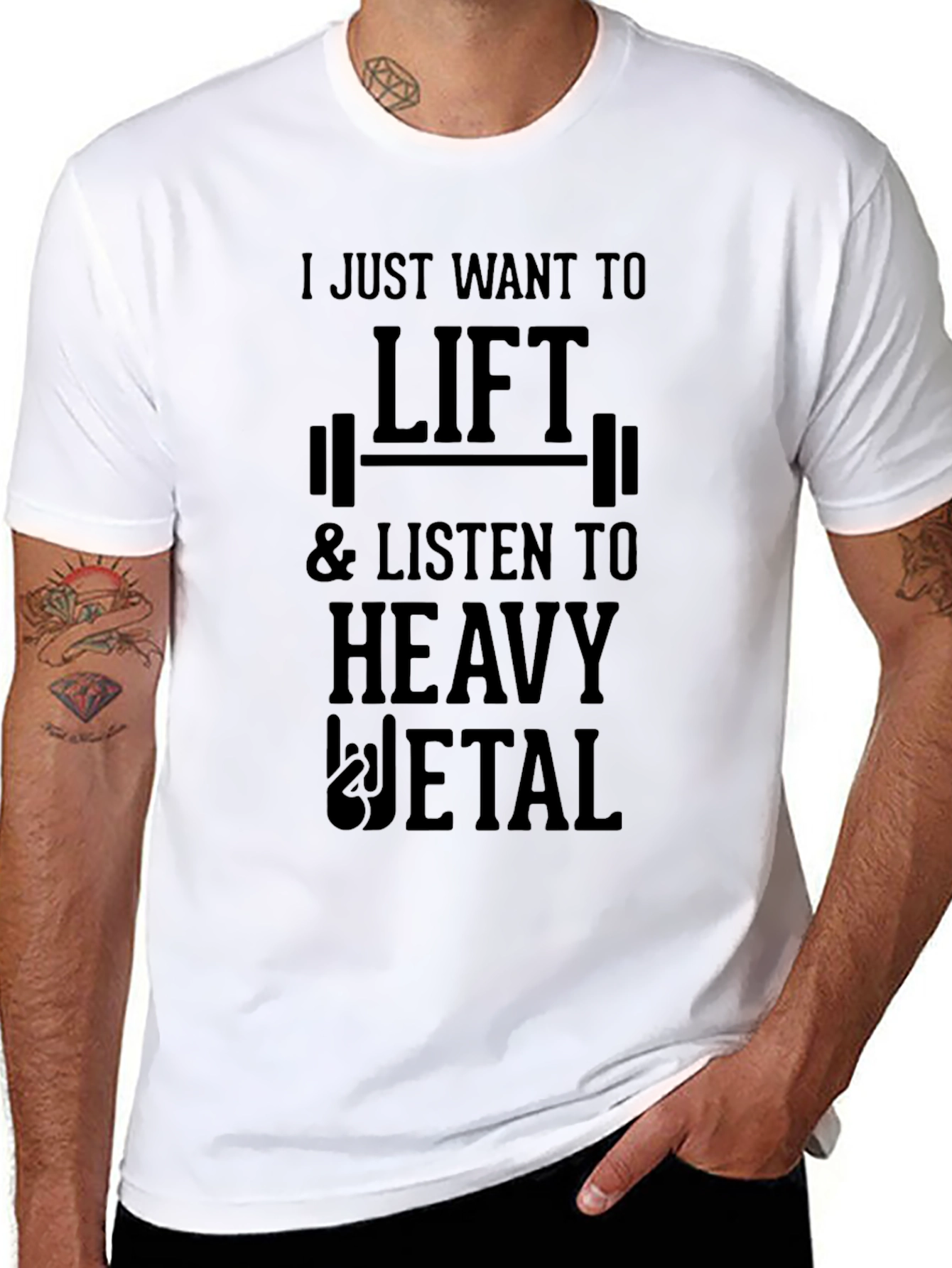 Lift Heavy Metal Black Graphic Tee