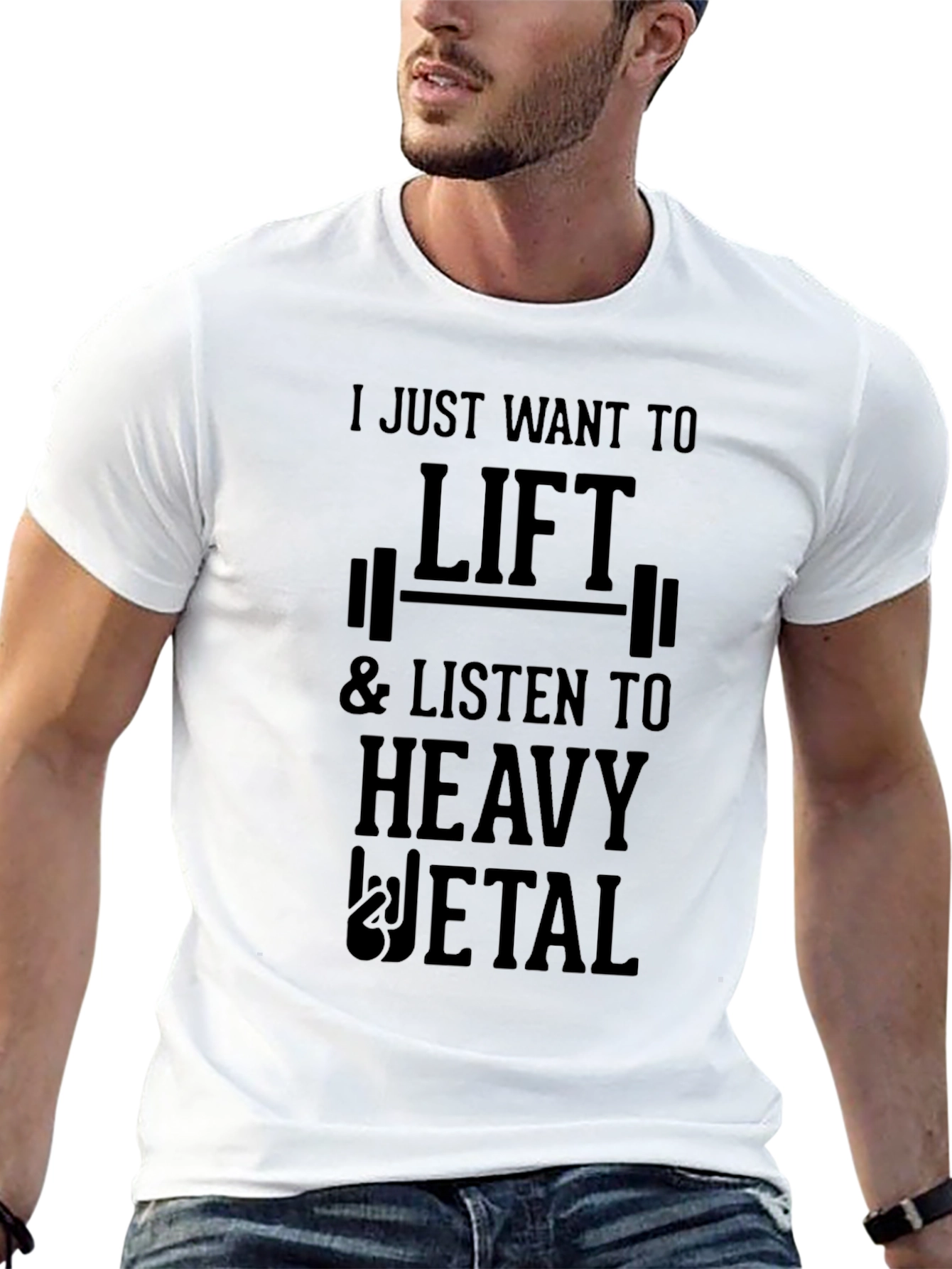 Lift Heavy Metal Black Graphic Tee