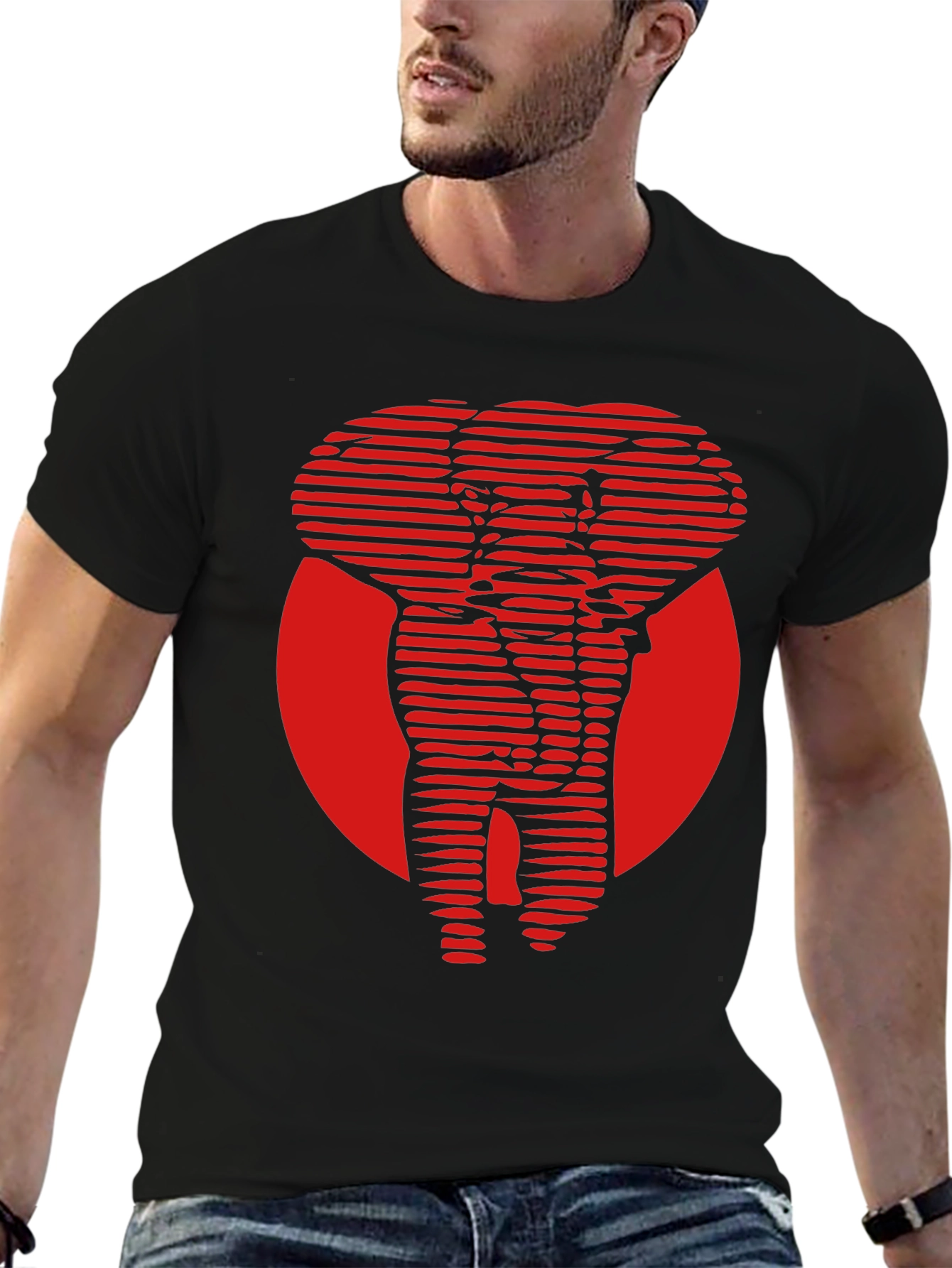 Red Elephant Graphic Tee - Cool Stylish Design