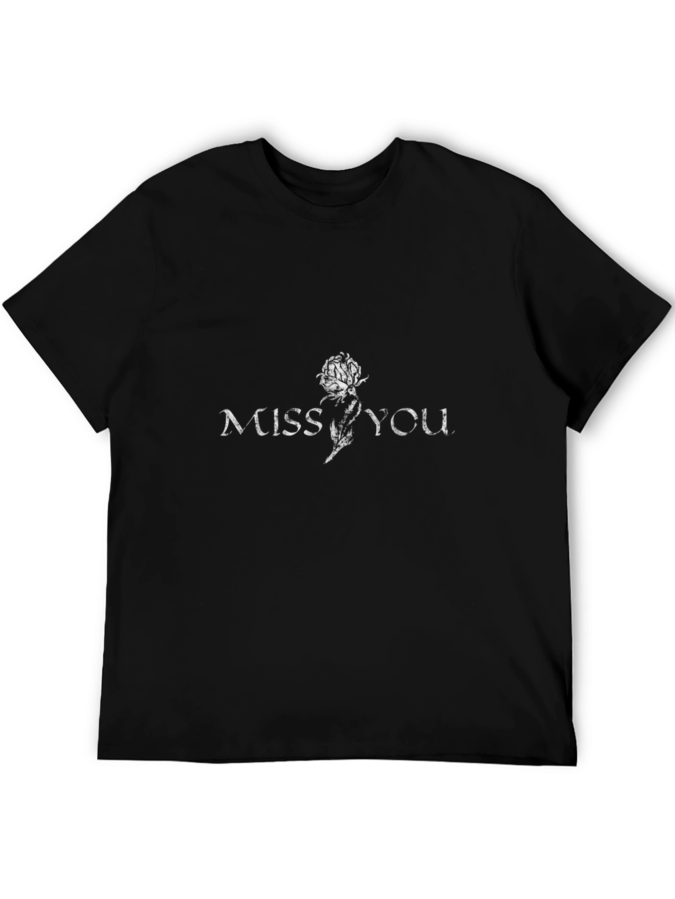 Miss You Black Graphic Tee