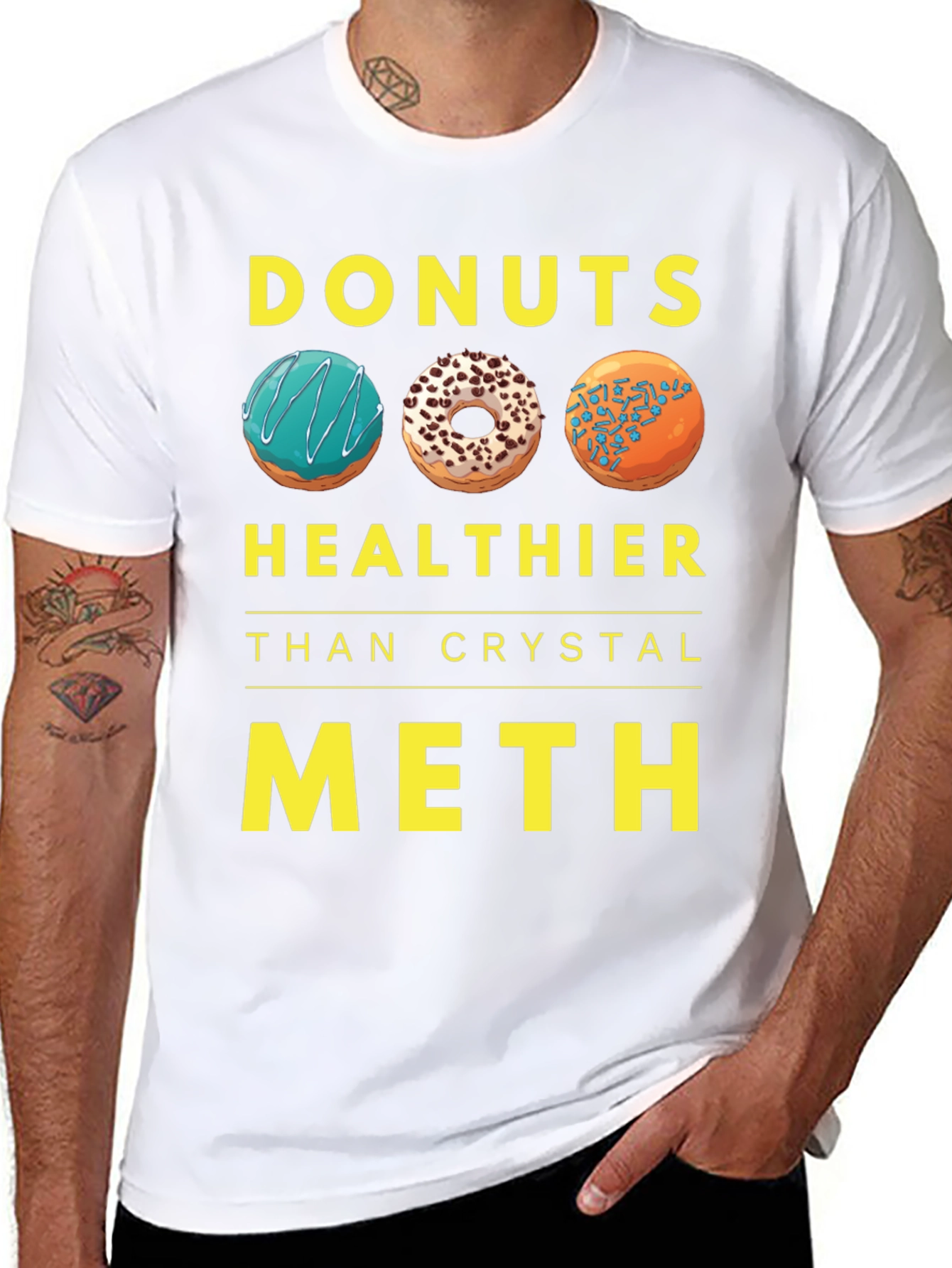 Donuts Healthier Than Crystal Meth T-Shirt
