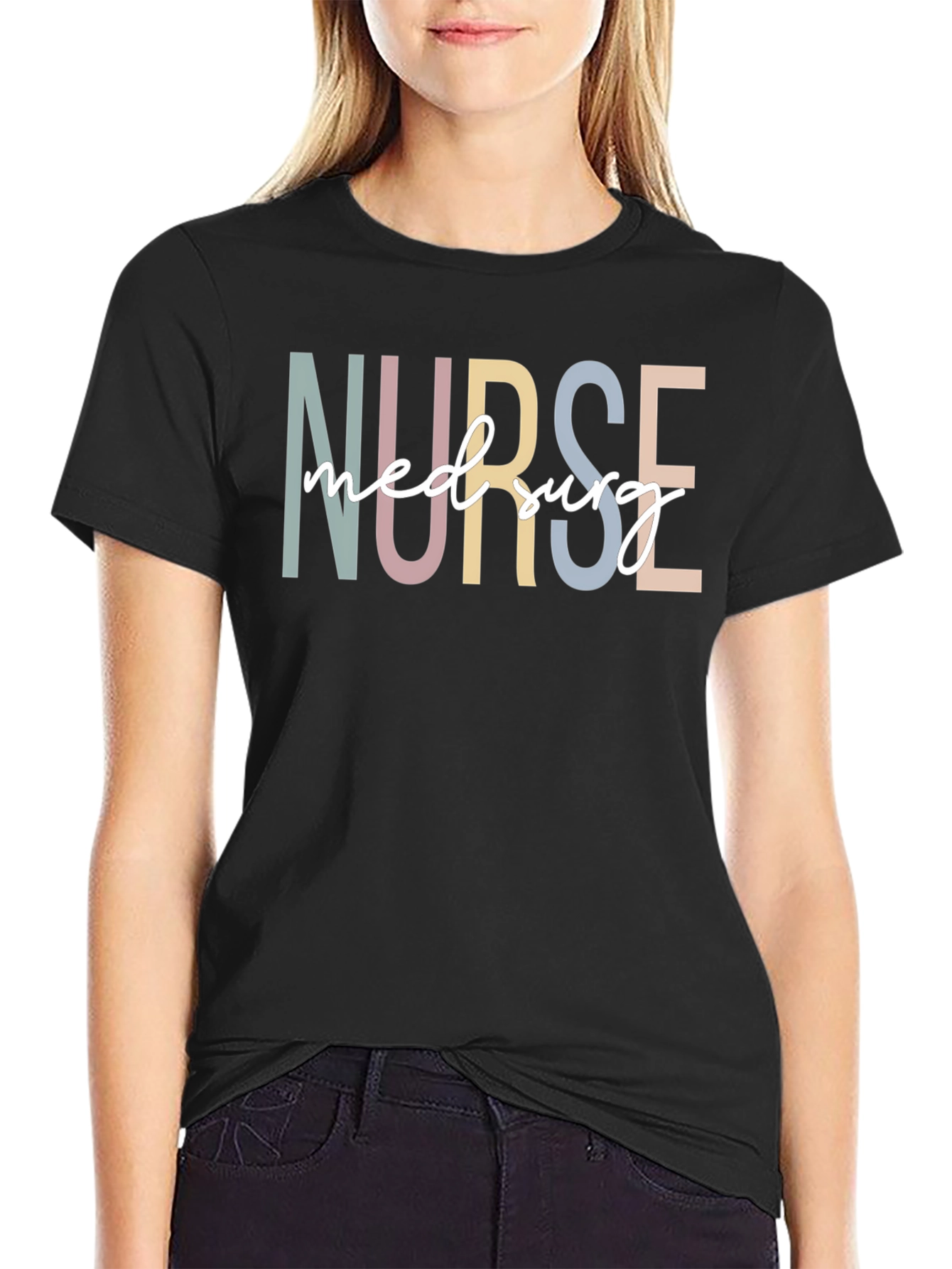 Nurse Med Surg T-Shirt - Black