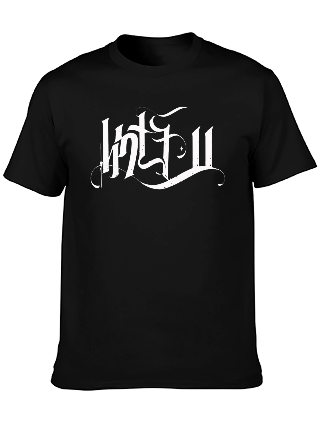 Black Graphic Tee - HNTFU White Design