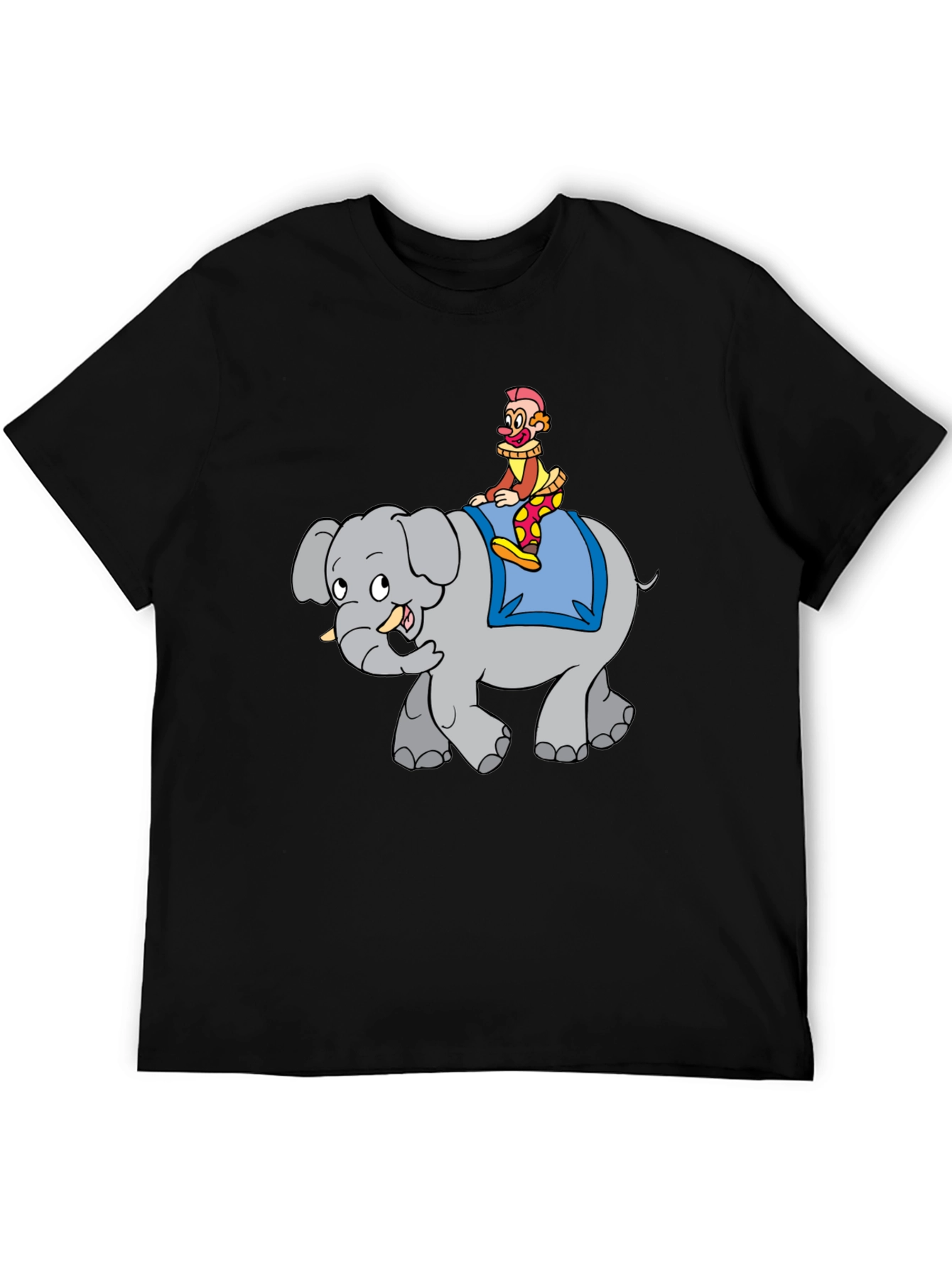 Clown Riding Elephant Graphic Tee