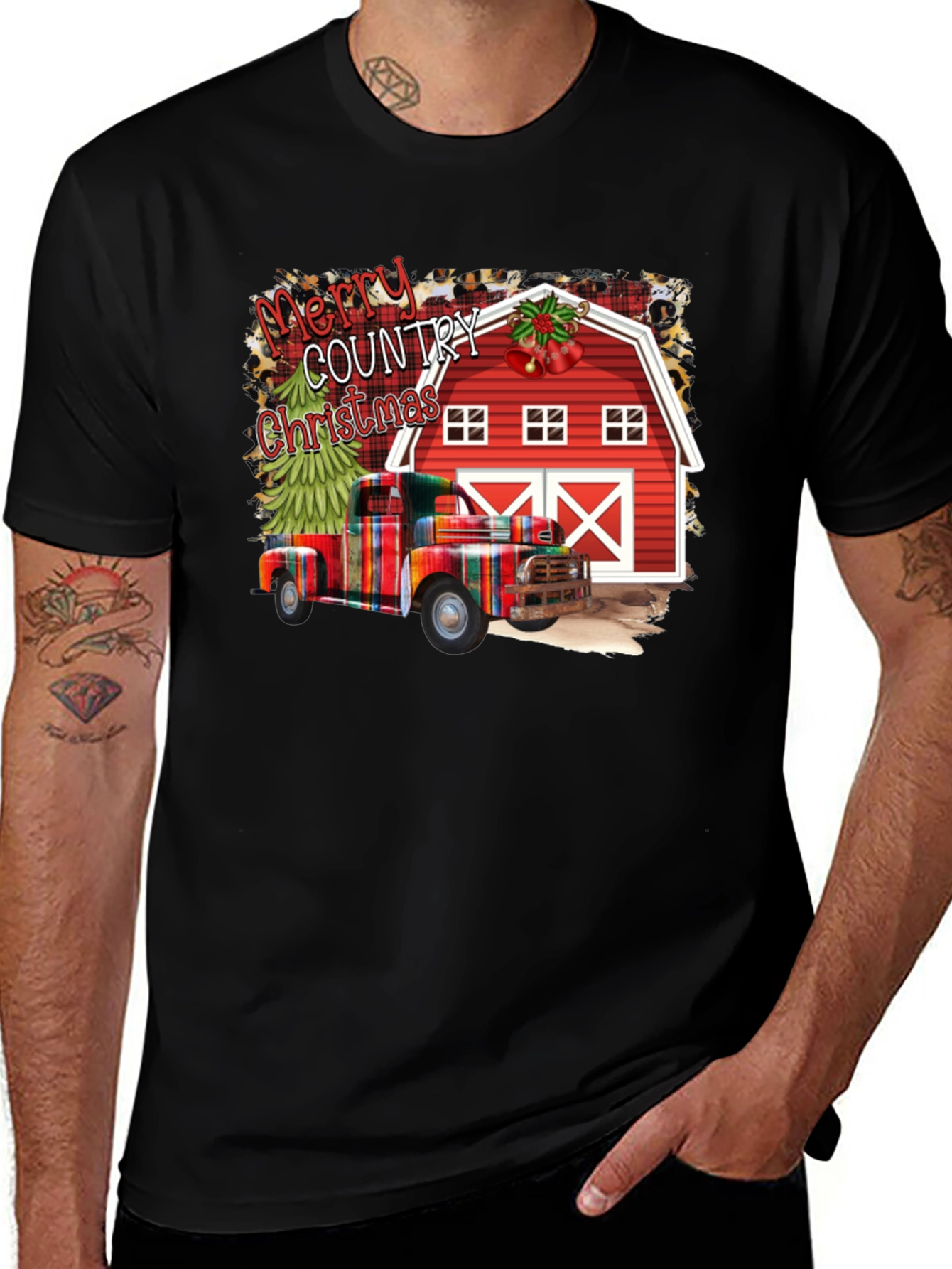Merry Country Christmas Graphic Tee