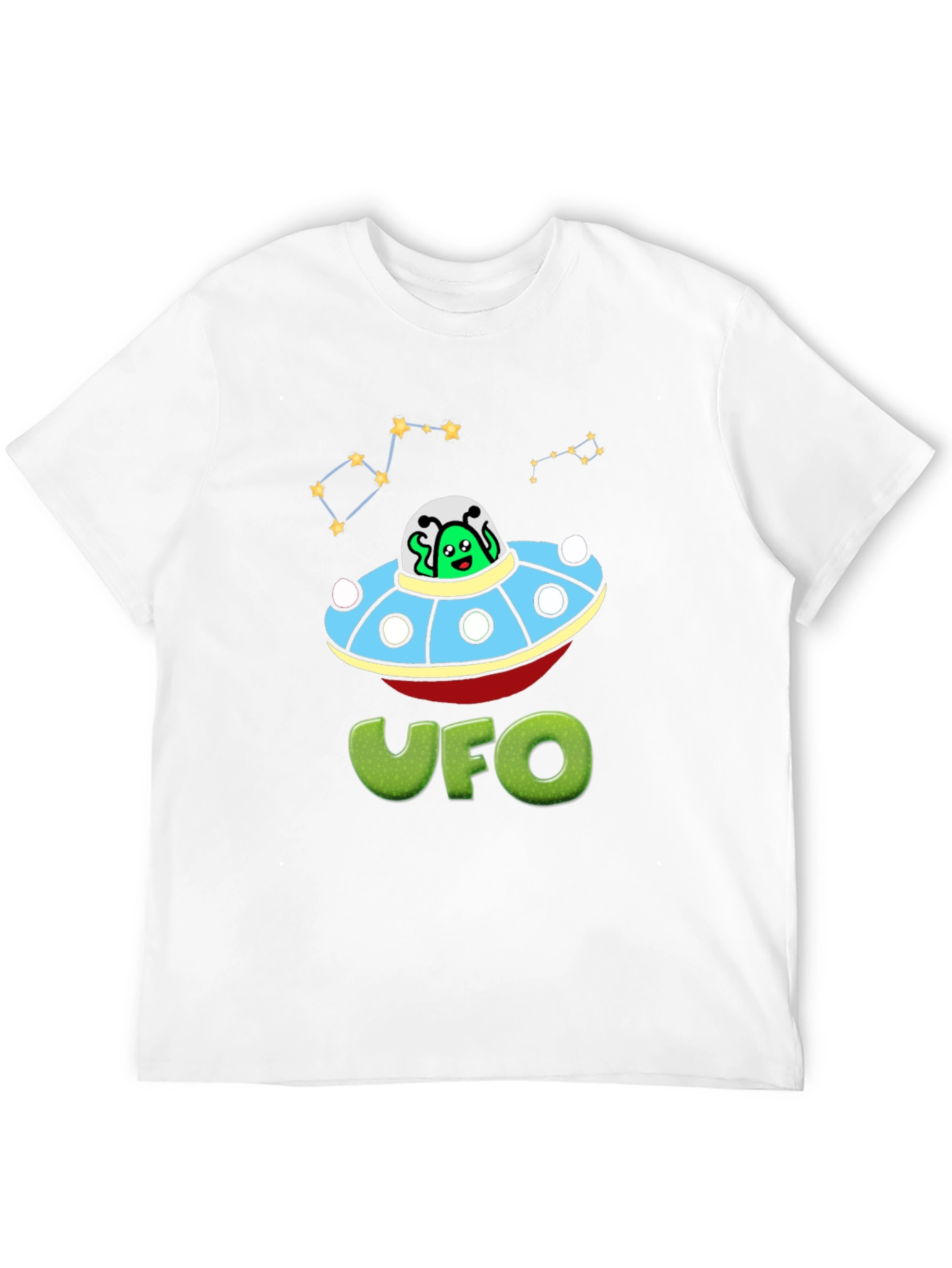 UFO Alien Graphic T-Shirt - Mens Black Tee