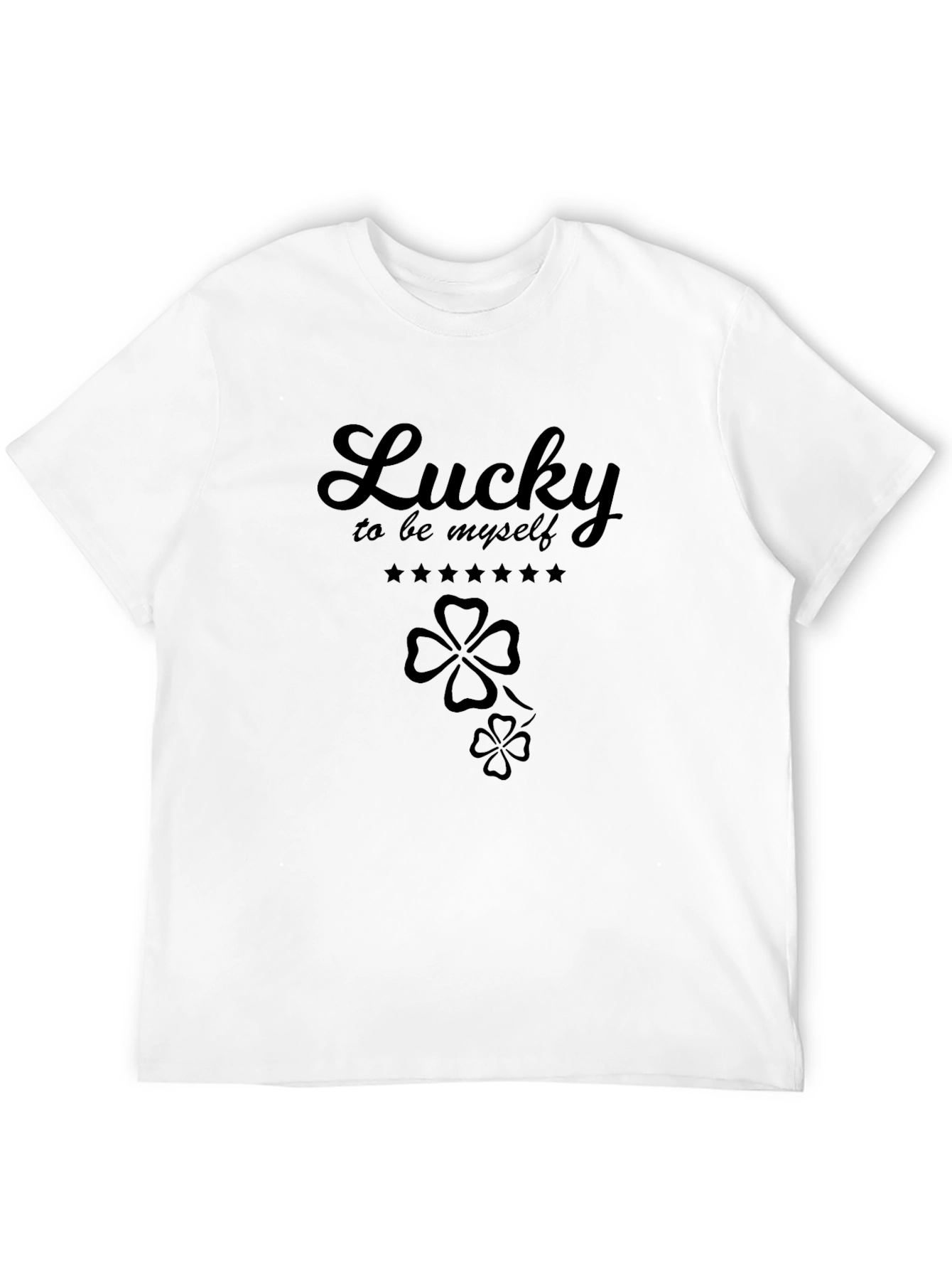 Lucky to be Myself Graphic Tee - Black